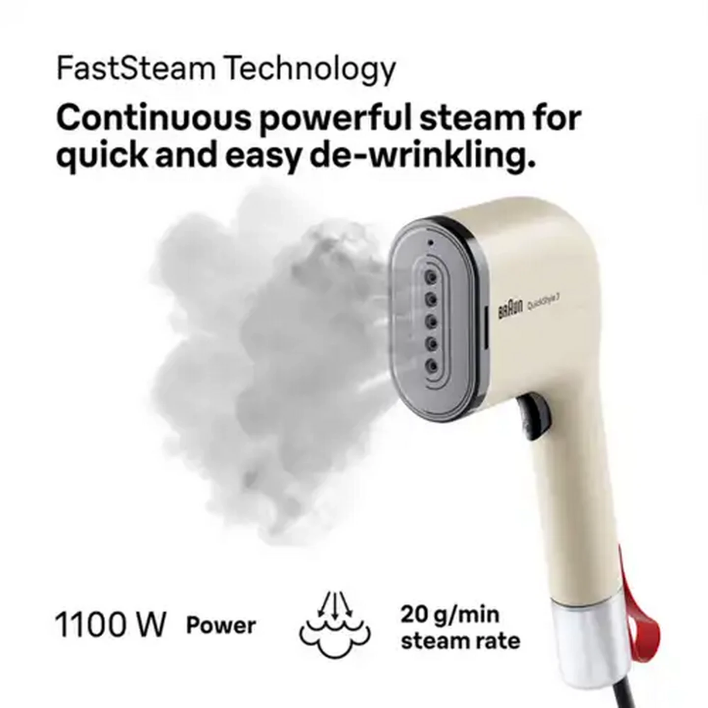 Image of Braun QuickStyle Beige Steamer