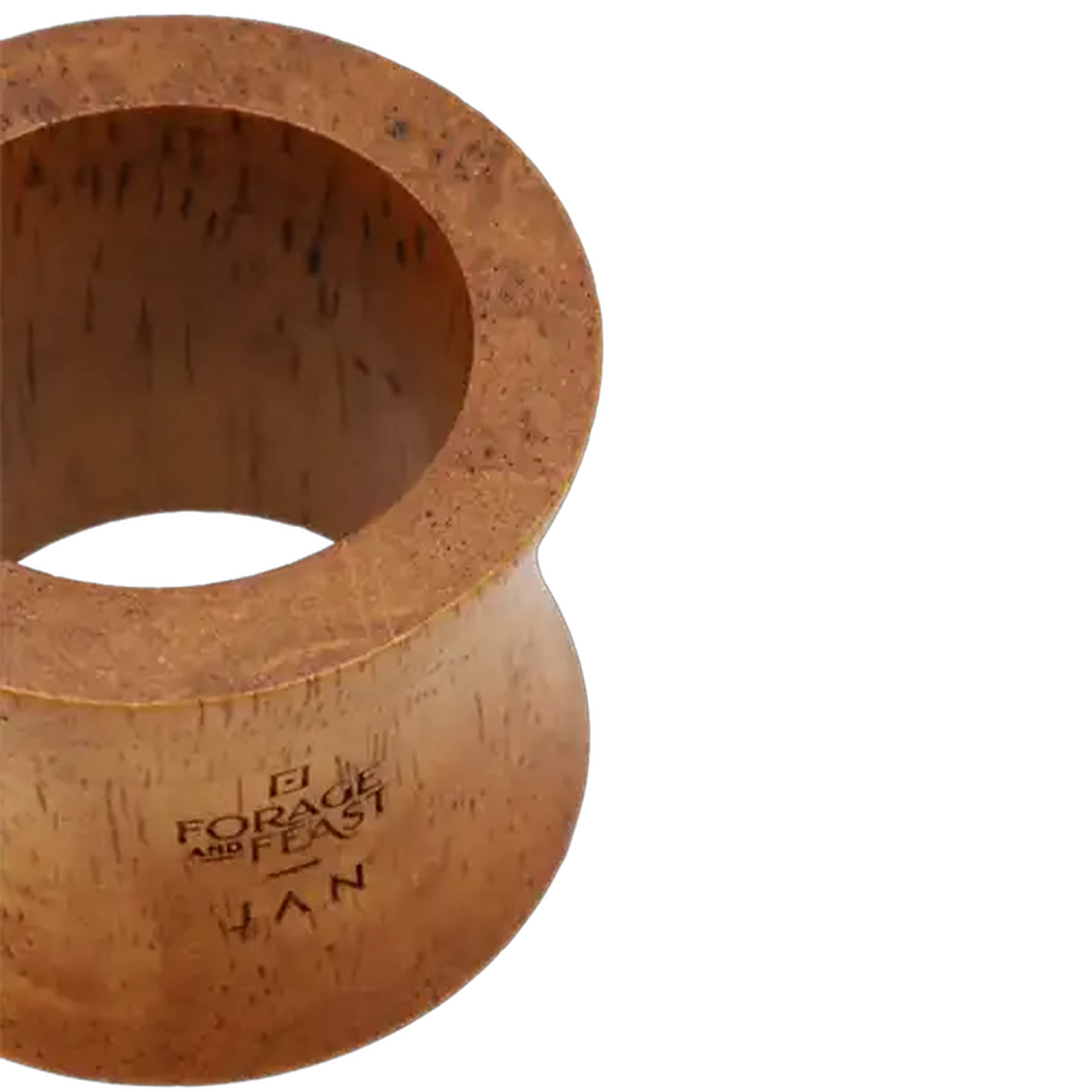 Image of Forage And Feast JAN Limited Edition Oak Wood Napkin Rings 4-Pack