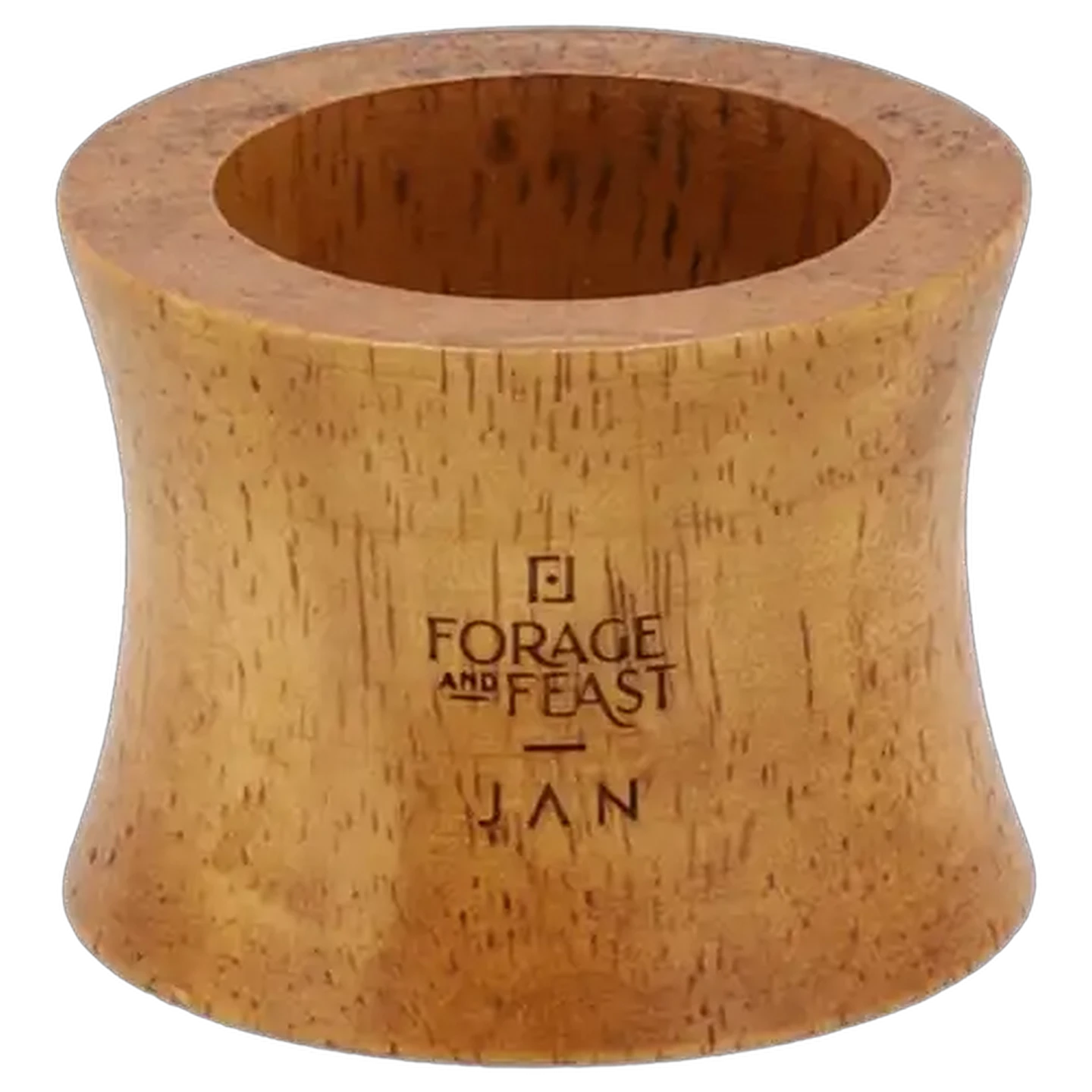 Image of Forage And Feast JAN Limited Edition Oak Wood Napkin Rings 4-Pack
