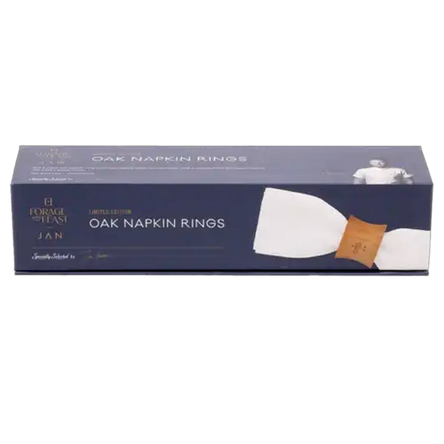 Image of Forage And Feast JAN Limited Edition Oak Wood Napkin Rings 4-Pack