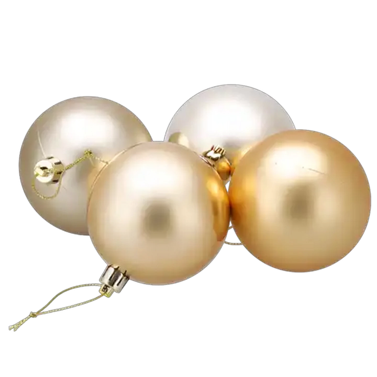 Image of Gold Mix Christmas Baubles 70mm 70-Pack