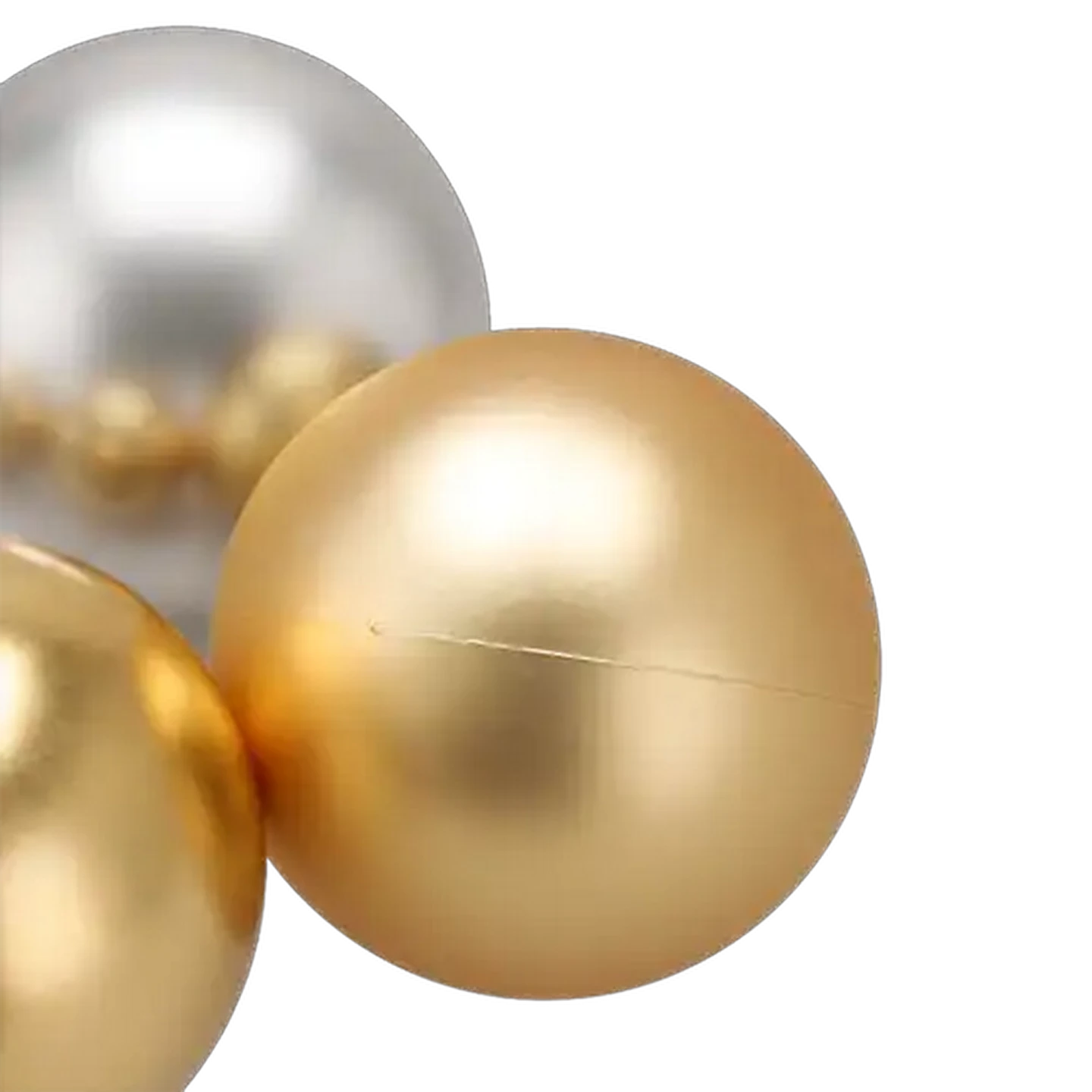 Image of Gold Mix Christmas Baubles 70mm 70-Pack