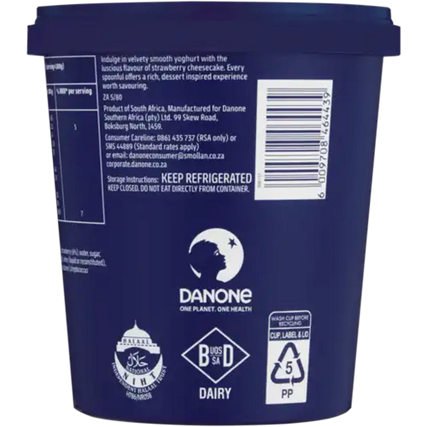 Image of Danone NutriDay Strawberry Cheesecake Flavoured Double Cream Yoghurt 900g