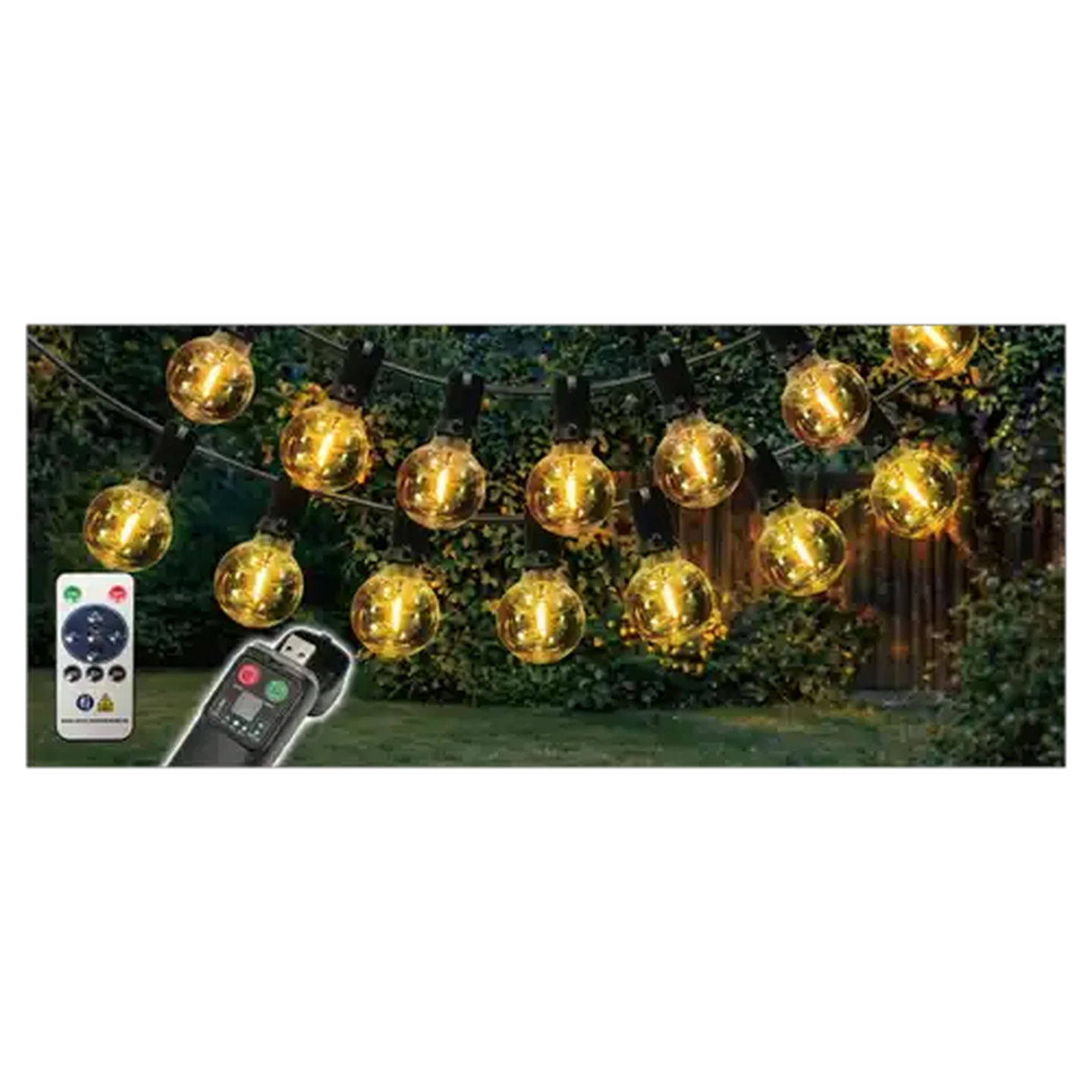 Image of Santa's Choice USB Rechargeable LED Lights 10m 40-Piece