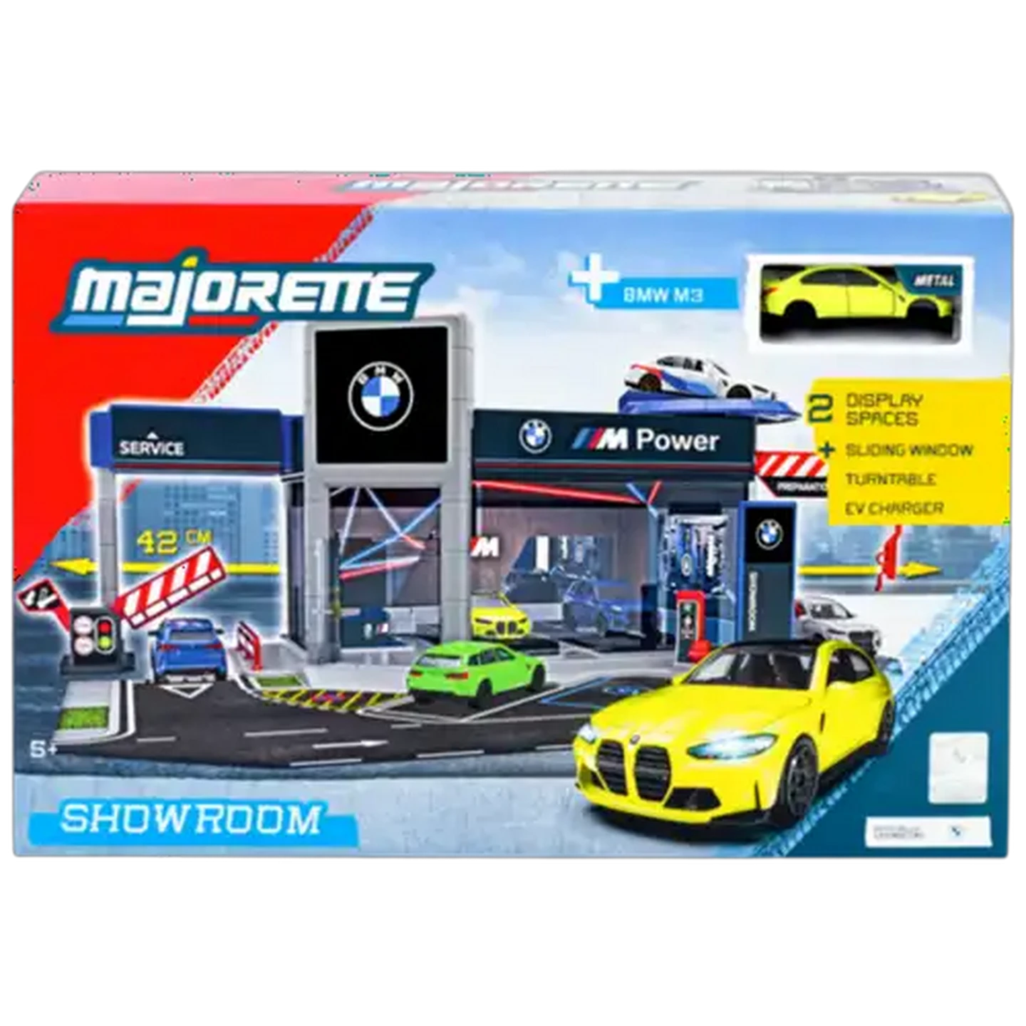Image of Majorette BMW Showroom With Toy Car