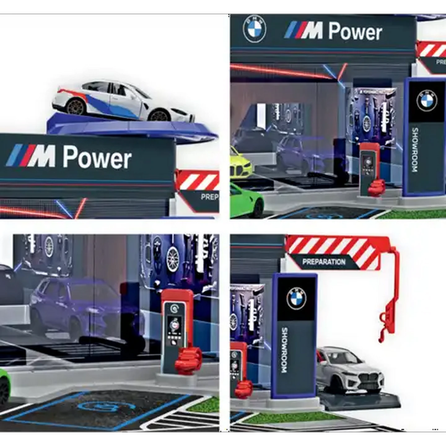 Image of Majorette BMW Showroom With Toy Car