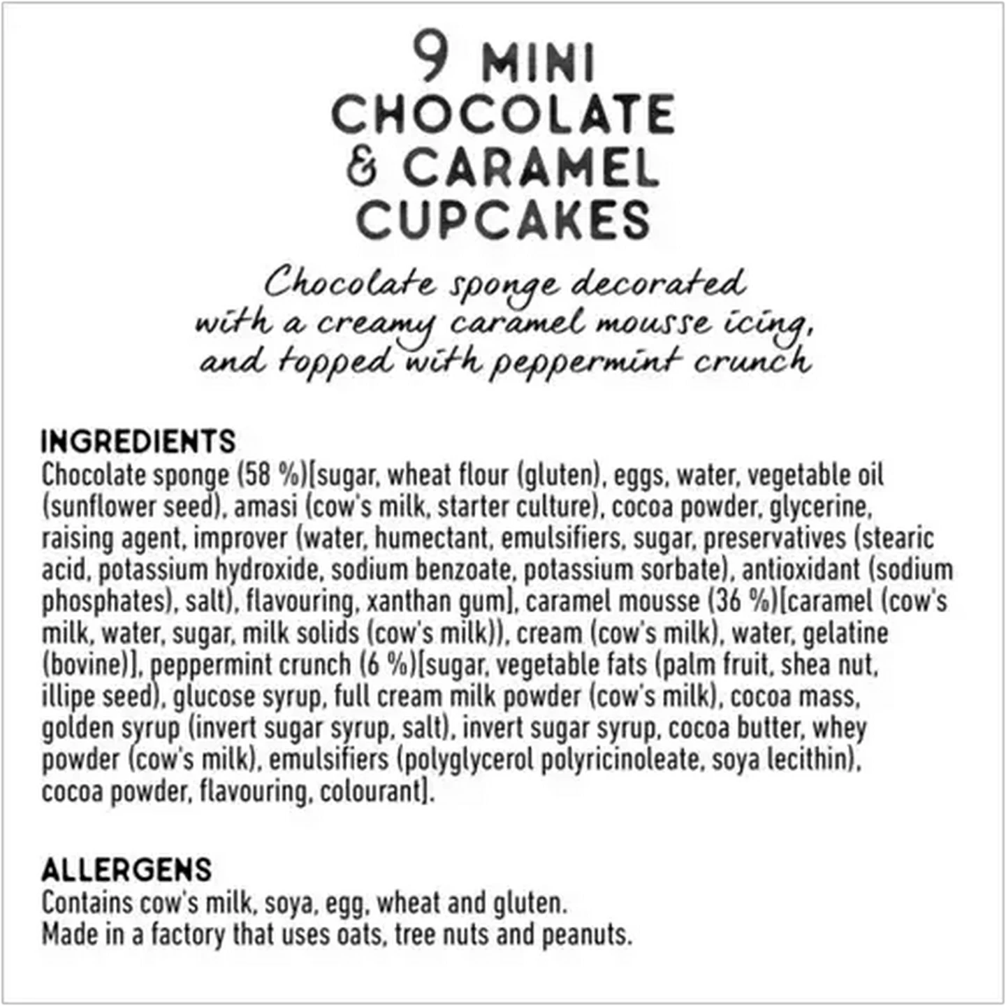 Image of The Bakery Luxury Peppermint Mini Cupcakes 9-Pack