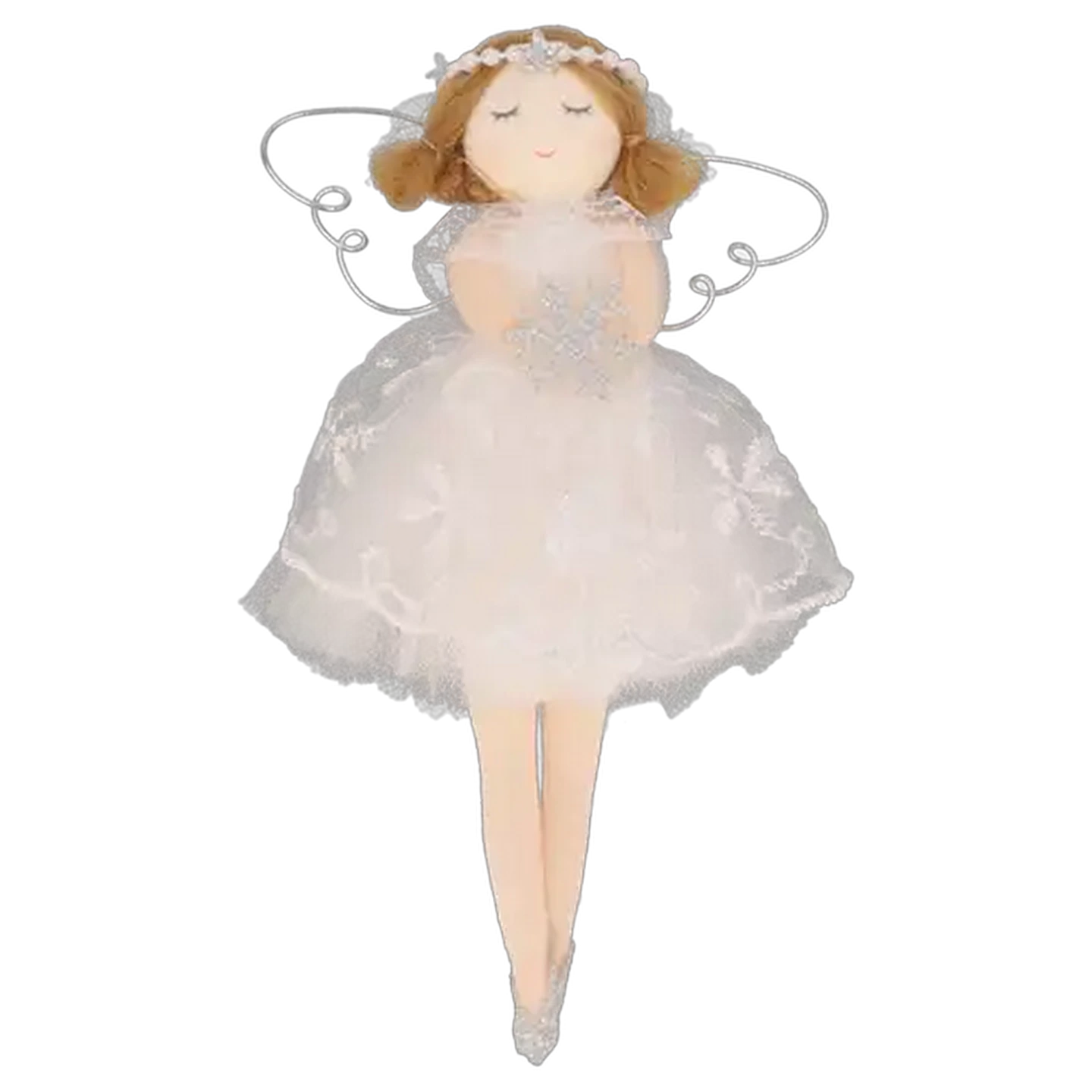 Image of Santa's Choice Angels Christmas Tree Decoration with Lace 16cm (Design May Vary)