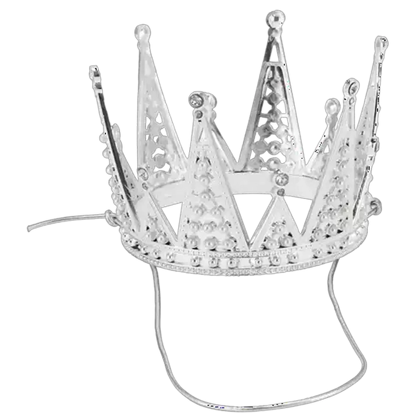Image of Occasions Dress Up Silver Queen Plastic Crown