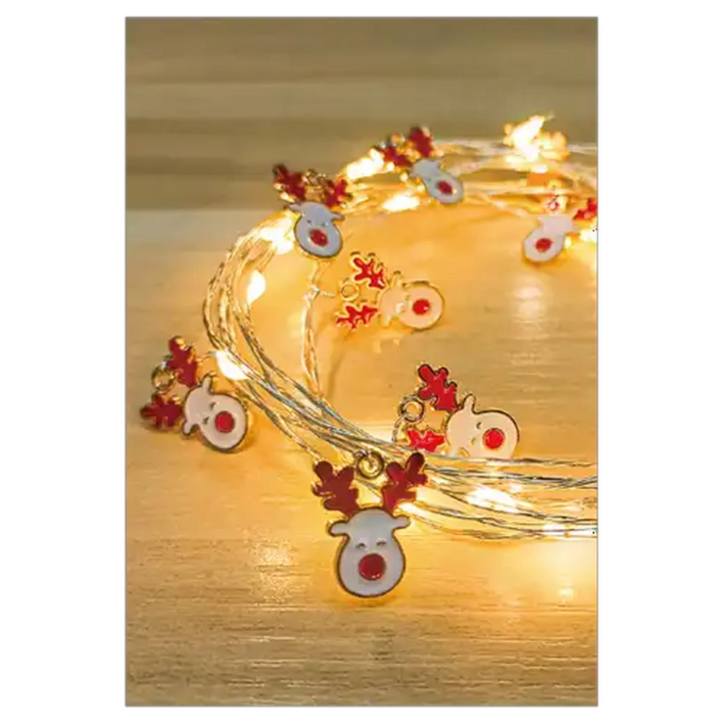 Image of Santa's Choice Battery Operated Copper Wire LED Lights 1.9m 20-Piece (Design May Vary)