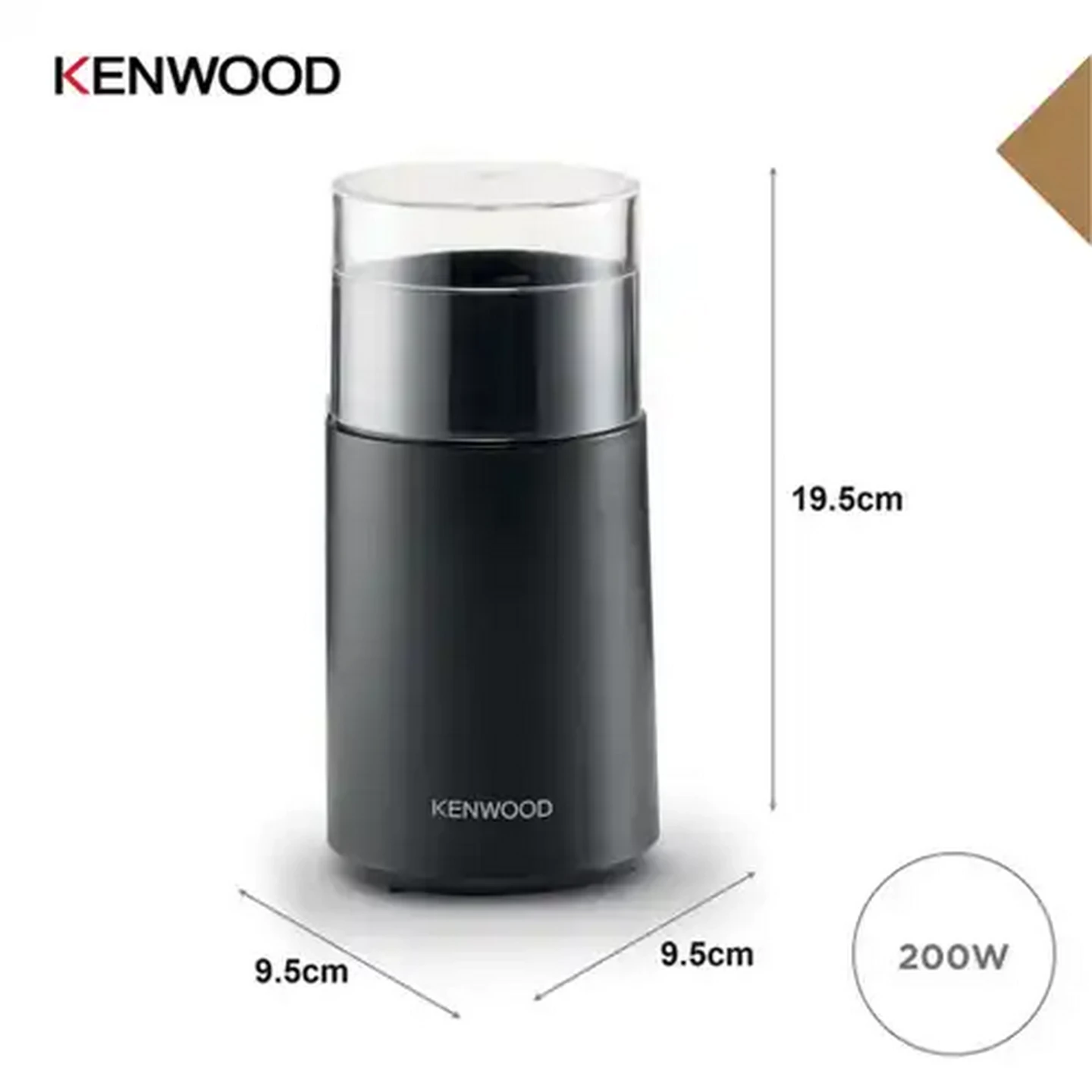 Image of Kenwood Black Electric Coffee & Spice Grinder
