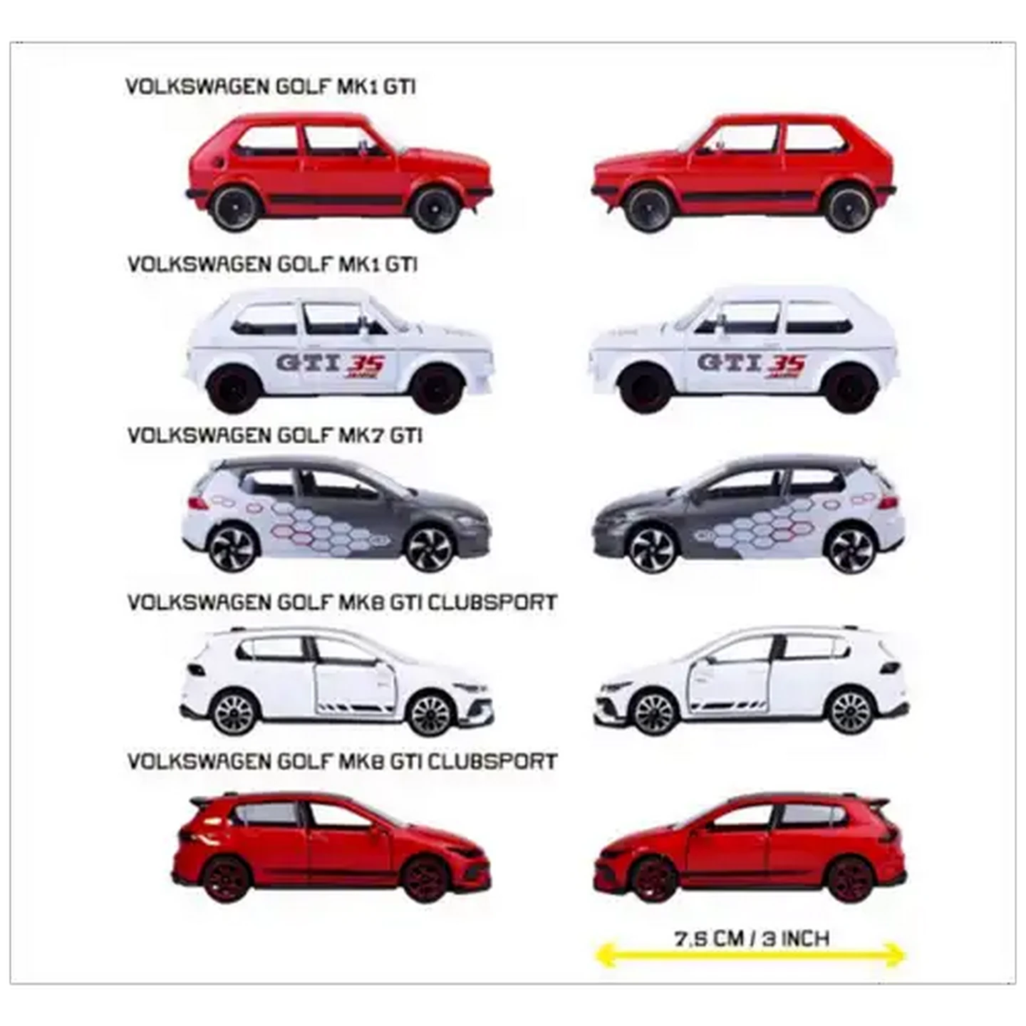 Image of Majorette Golf GTI Gift Pack 1:64 Scale 5-Pack