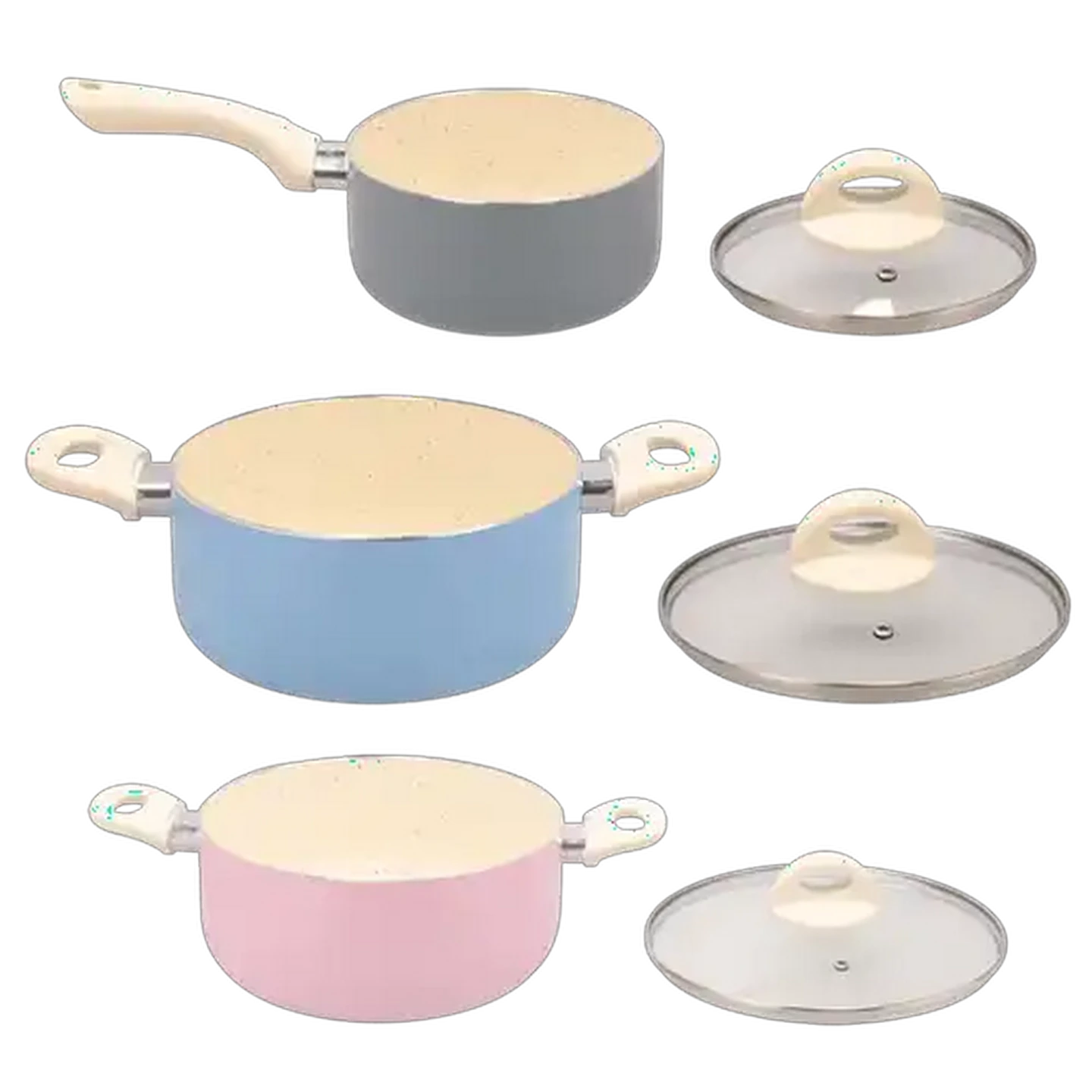 Image of Jolene Pressed Aluminium Cookware Set 7-Piece