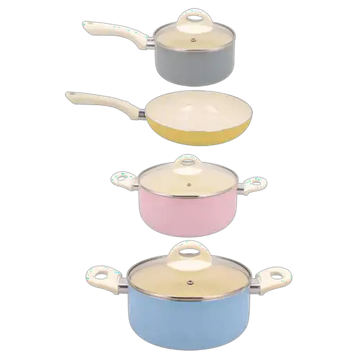 Image of Jolene Pressed Aluminium Cookware Set 7-Piece