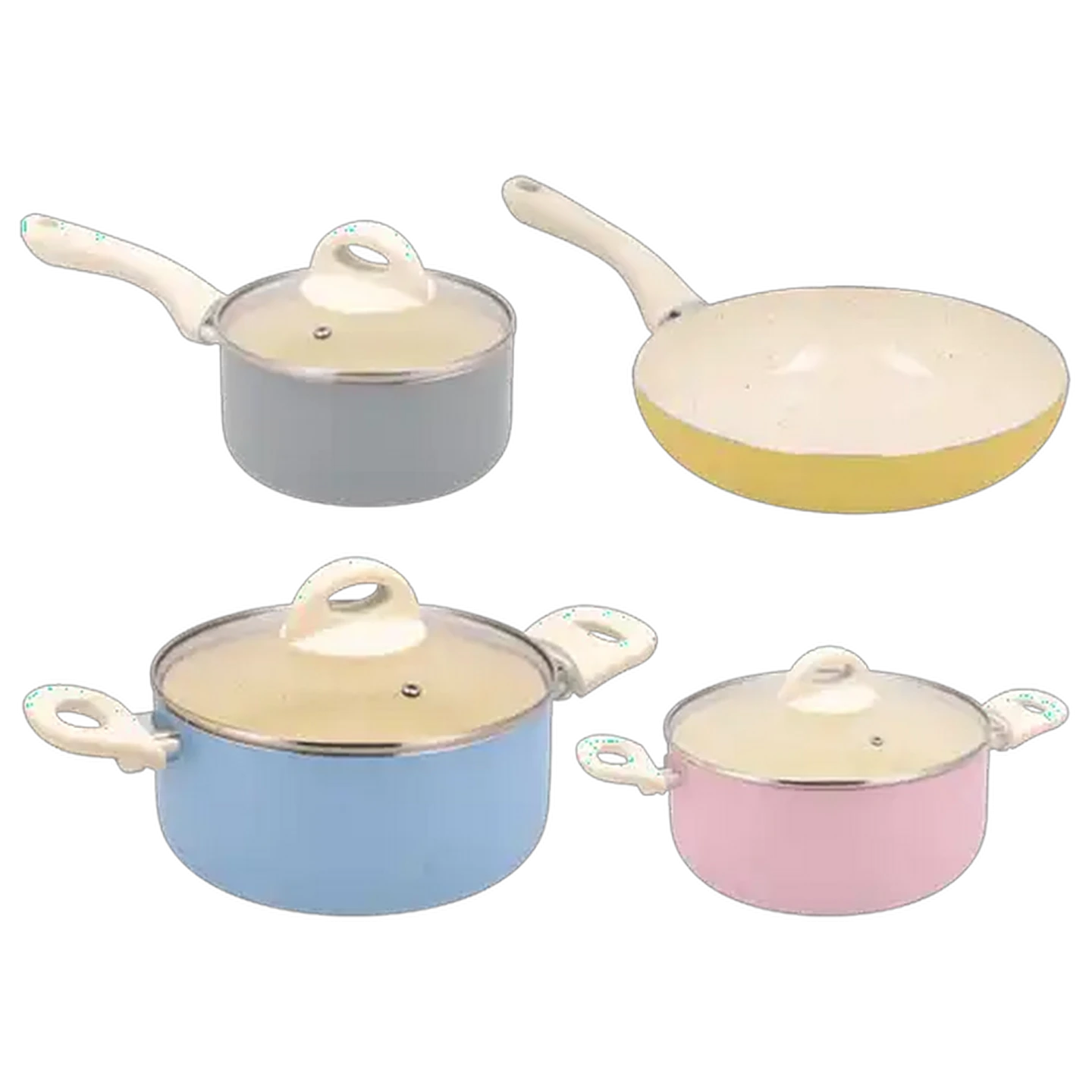 Image of Jolene Pressed Aluminium Cookware Set 7-Piece