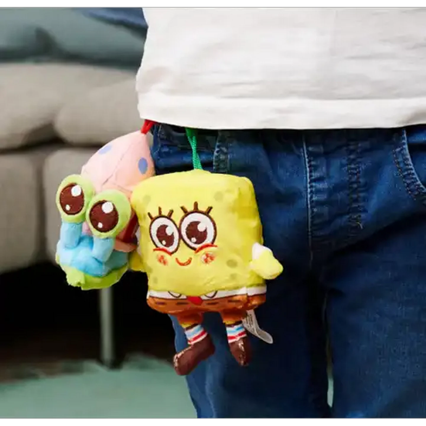 Image of Spongebob Squarepants Squishy Belt Clip 10cm (Type May Vary)