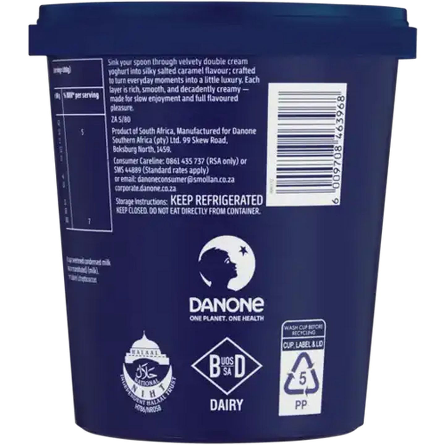 Image of Danone NutriDay Salted Caramel Flavoured Double Cream Yoghurt 900g
