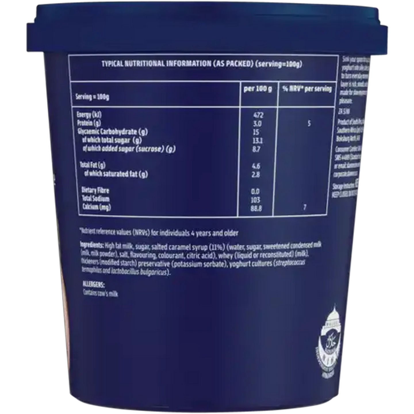 Image of Danone NutriDay Salted Caramel Flavoured Double Cream Yoghurt 900g