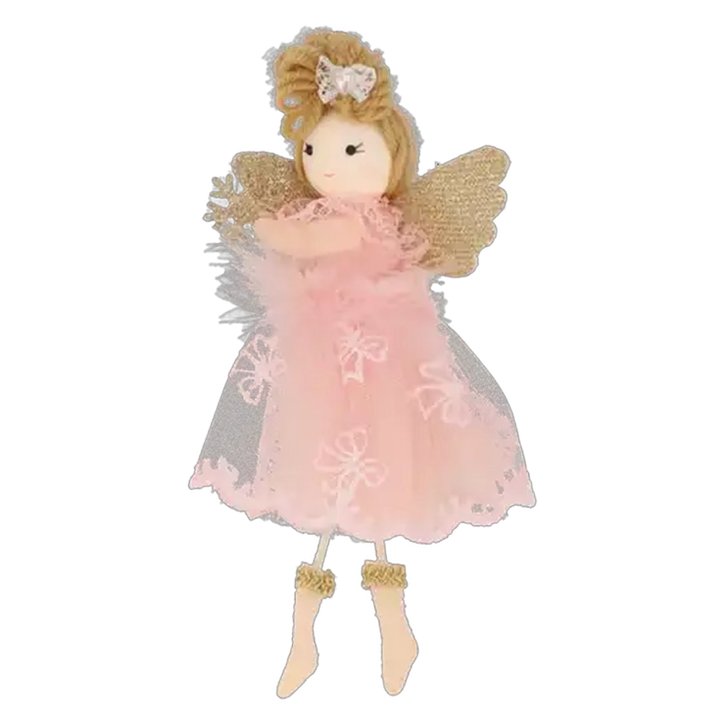 Image of Santa's Choice Lace Angel Christmas Tree Decoration 19cm (Design May Vary)