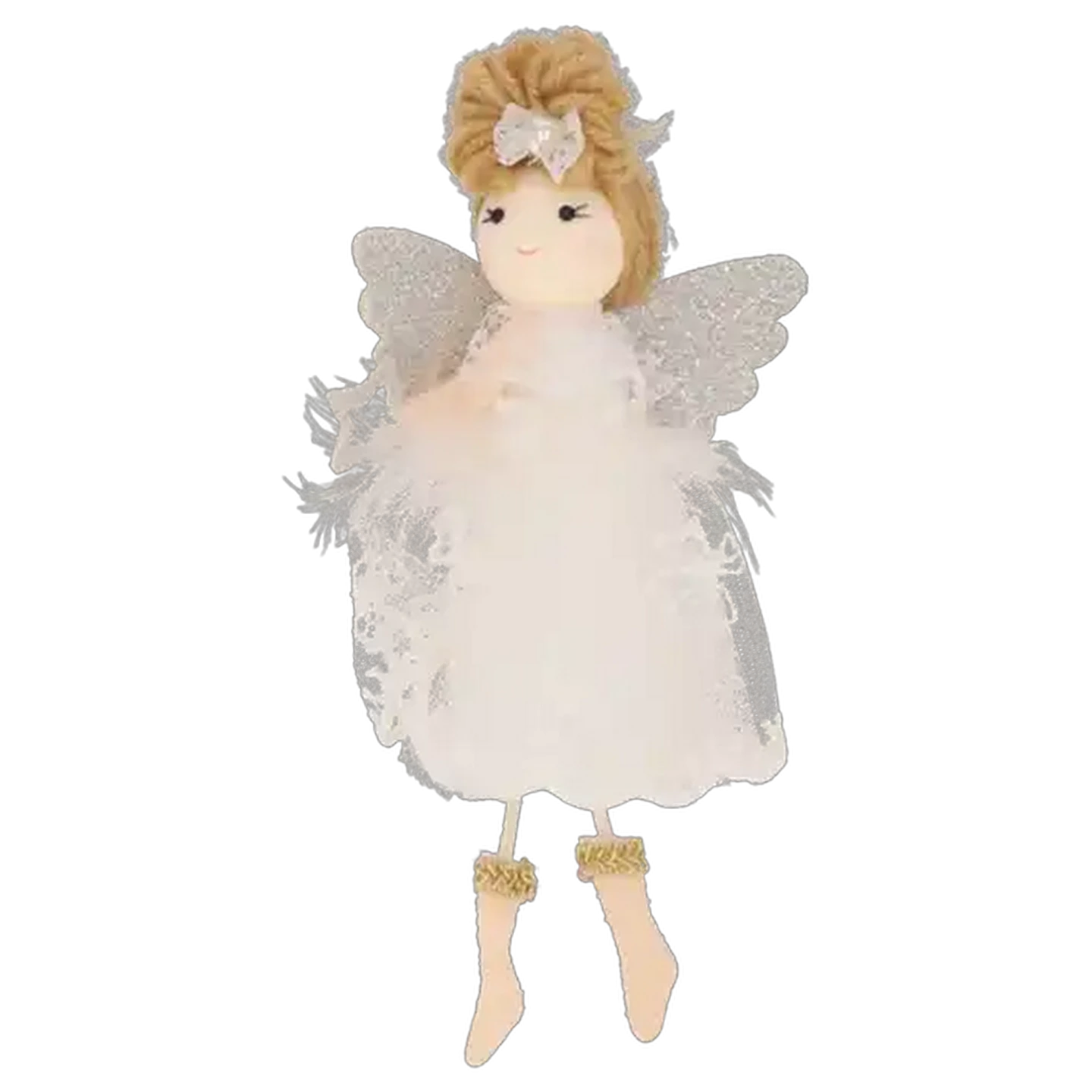 Image of Santa's Choice Lace Angel Christmas Tree Decoration 19cm (Design May Vary)