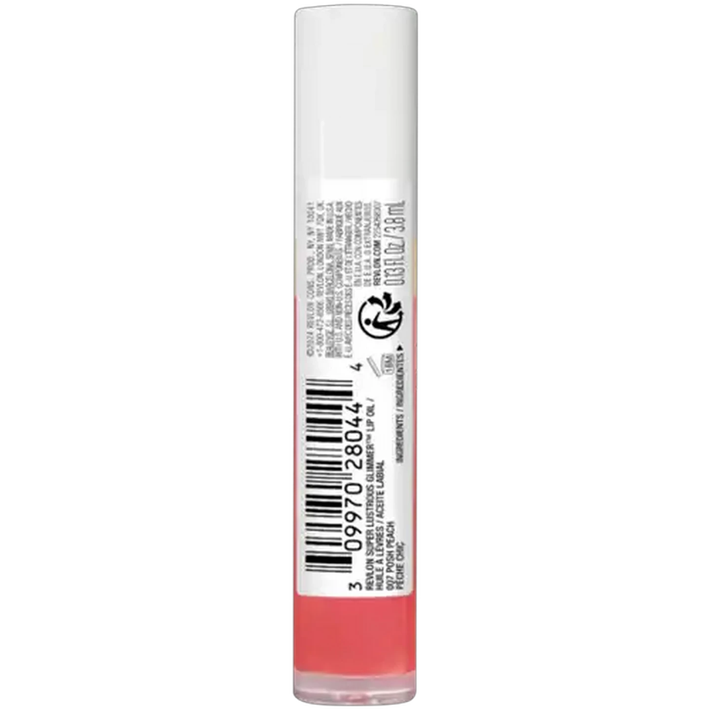 Image of Revlon Super Lustrous Glimmer Posh Peach Lip Oil 3.8ml