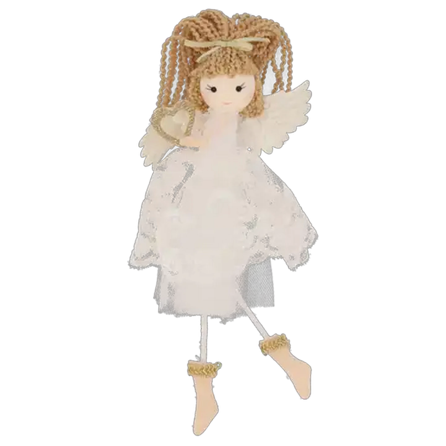 Image of Santa's Choice Long-Hair Angel Christmas Tree Decoration Doll (Design May Vary)