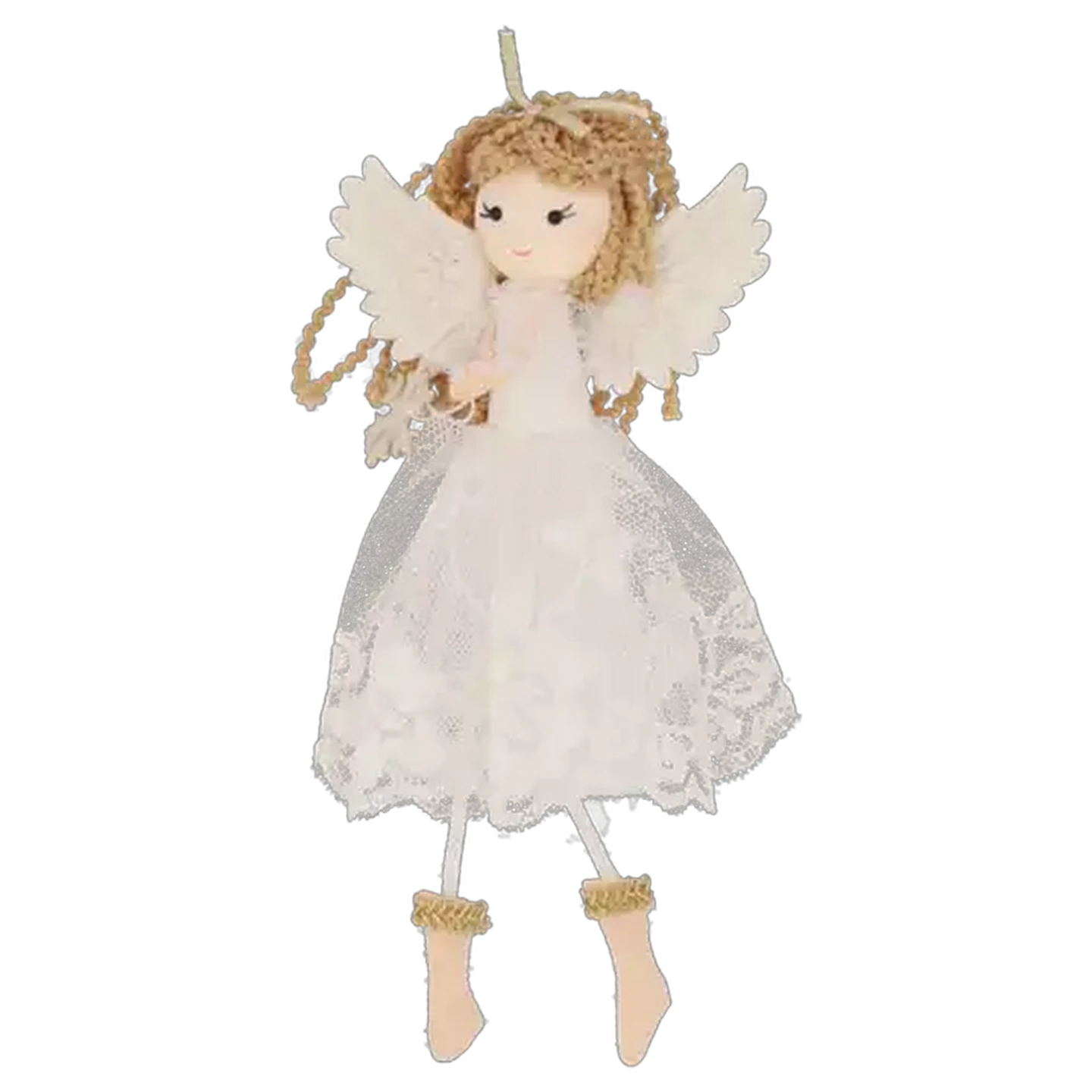 Image of Santa's Choice Long-Hair Angel Christmas Tree Decoration Doll (Design May Vary)
