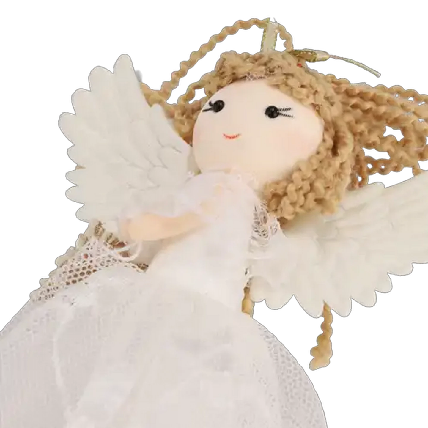 Image of Santa's Choice Long-Hair Angel Christmas Tree Decoration Doll (Design May Vary)