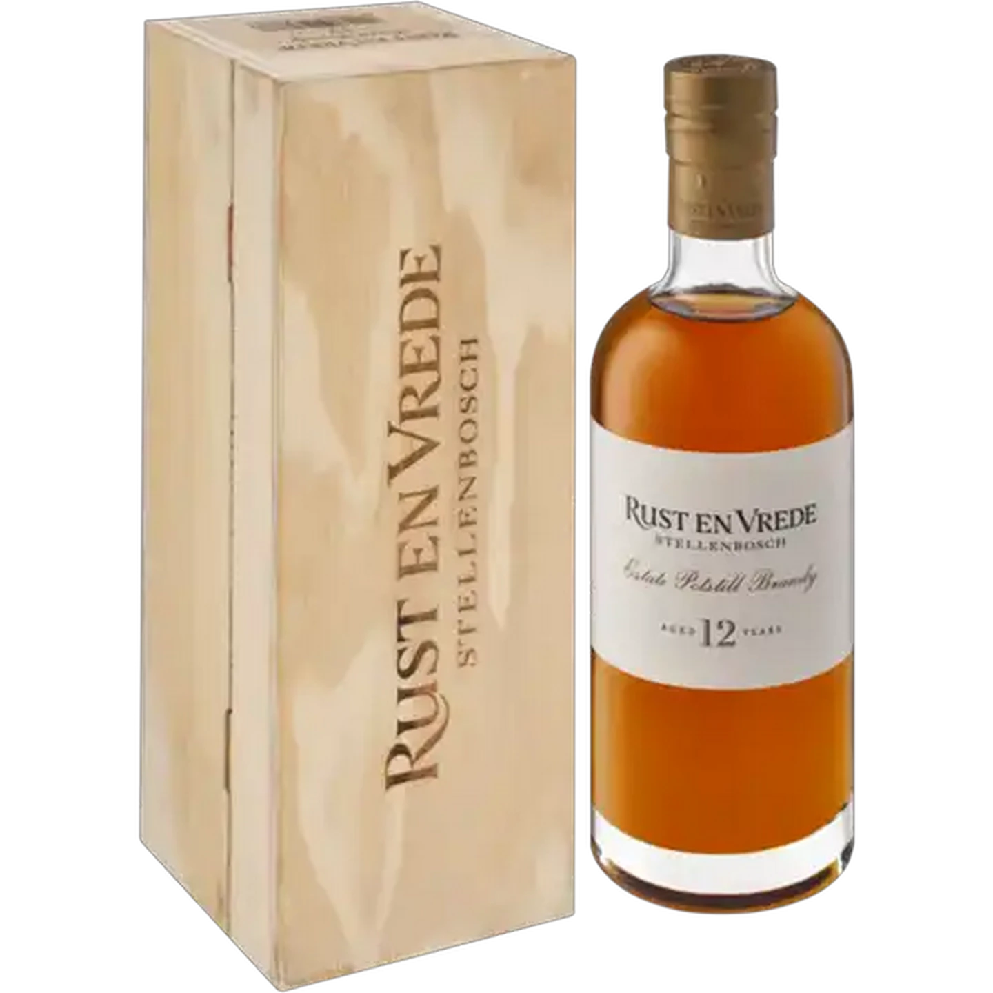 Image of Rust En Vrede 12 Year Old Estate Potstill Brandy Bottle 750ml
