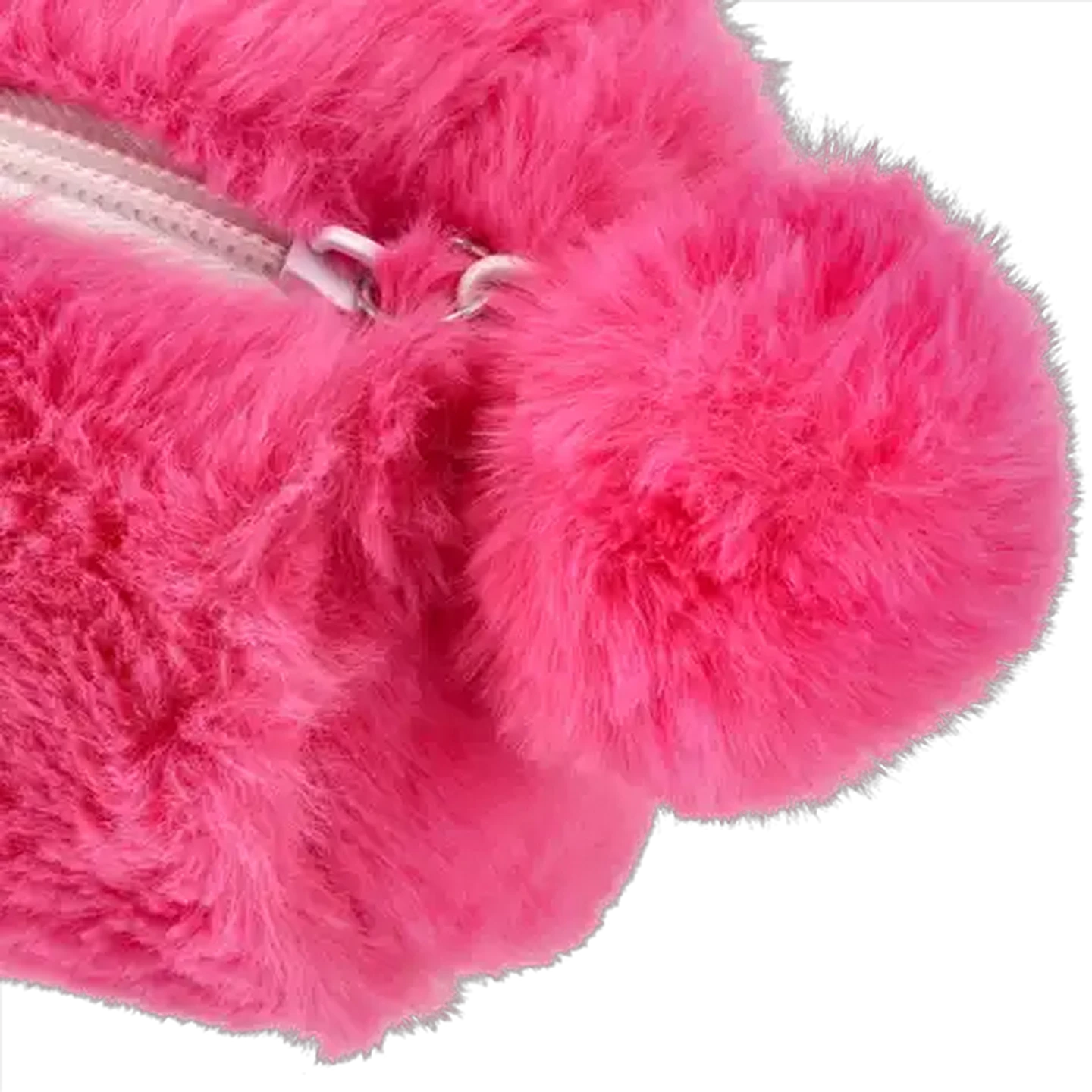 Image of Fluffy Pink Pom Pom Barrel Pencil Bag