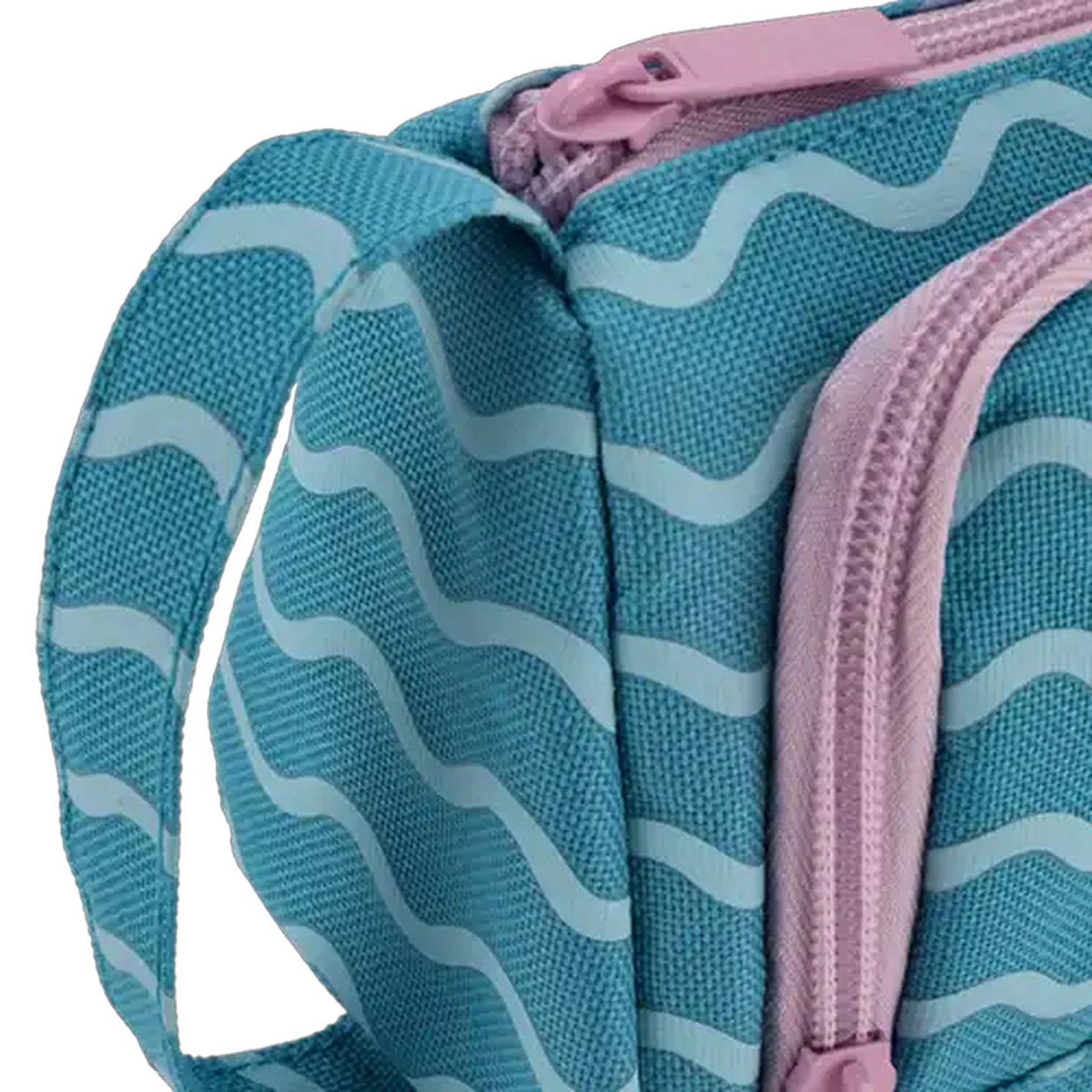 Image of Coastal Waves Print Triangle Pencil Bag 21cm