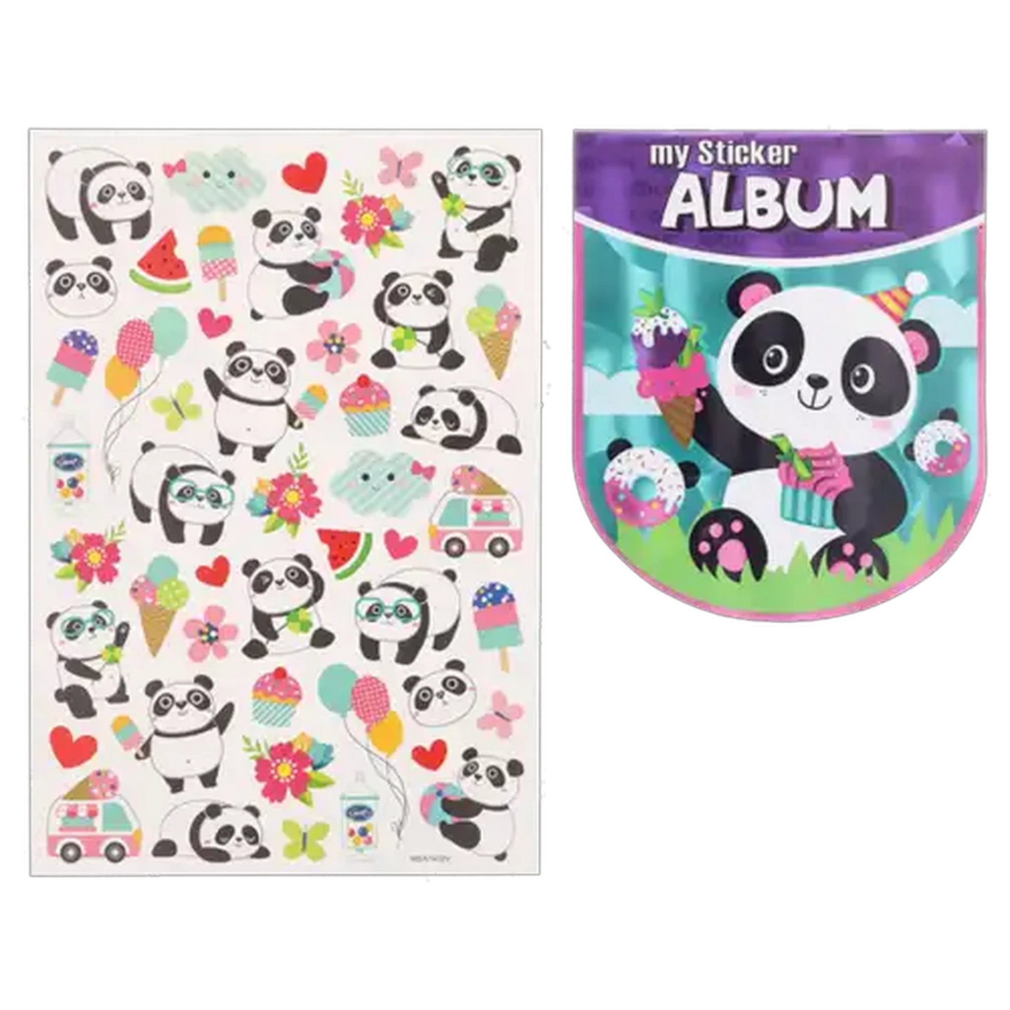 Image of Panda School Sparkle Sticker Album Set