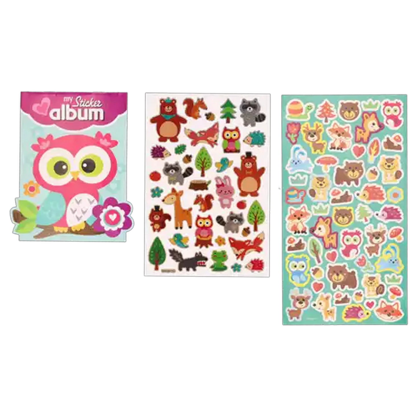 Image of Animal School Owl Sticker Album Set
