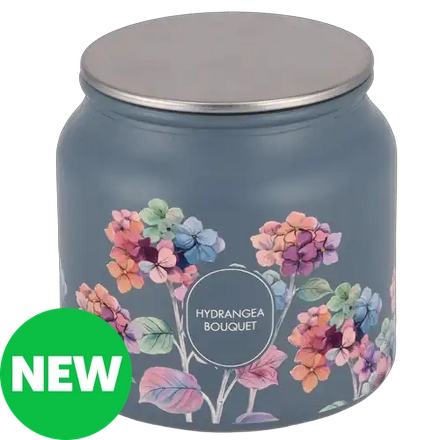 Image of Hydrangea Bouquet Blue Scented Candle Jar 350g