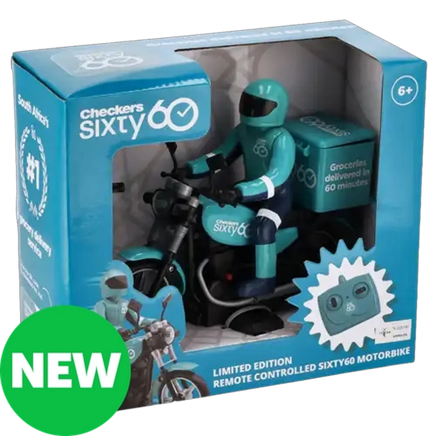 Image of Checkers Sixty60 Limited Edition Remote Control Driver Motorcycle