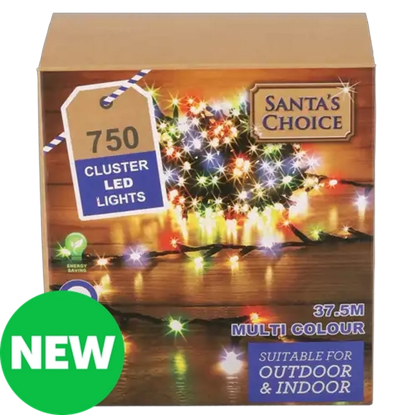 Image of Santa's Choice Cluster Multicolour LED Lights 37.5m 750-Piece