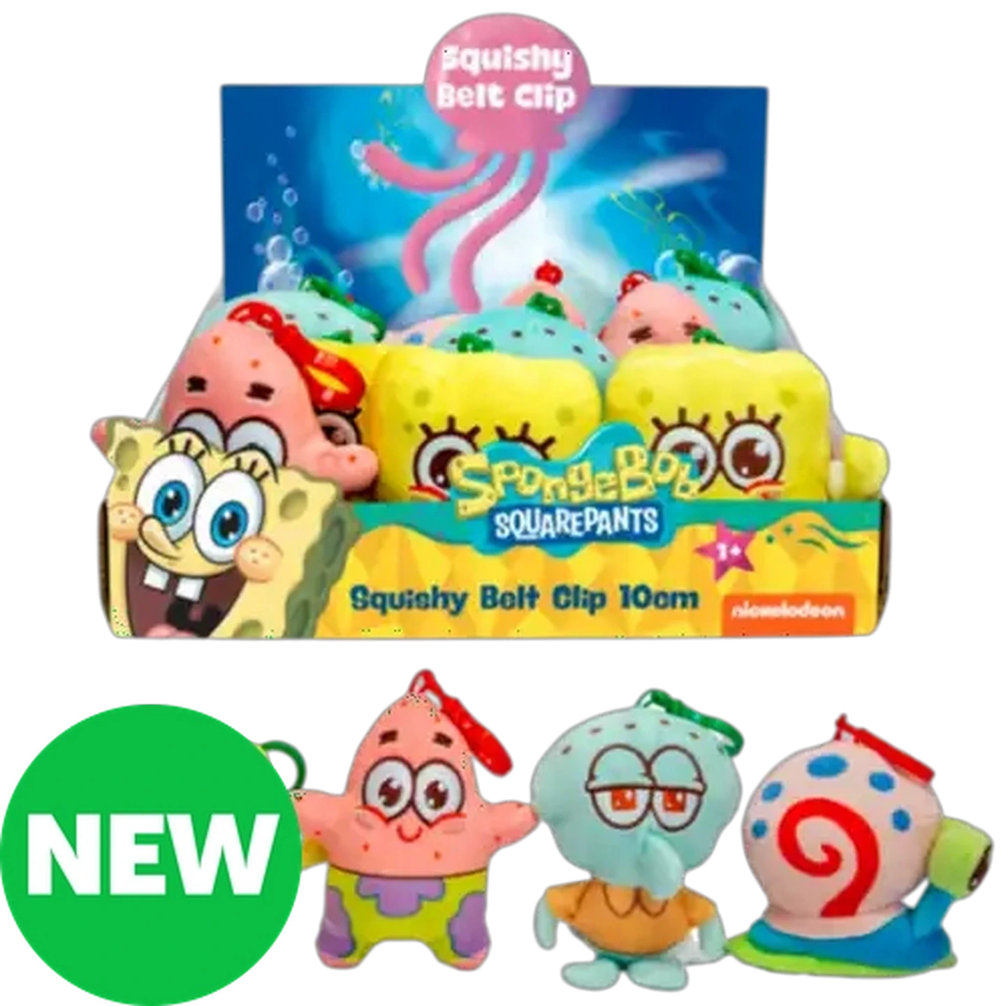 Image of Spongebob Squarepants Squishy Belt Clip 10cm (Type May Vary)