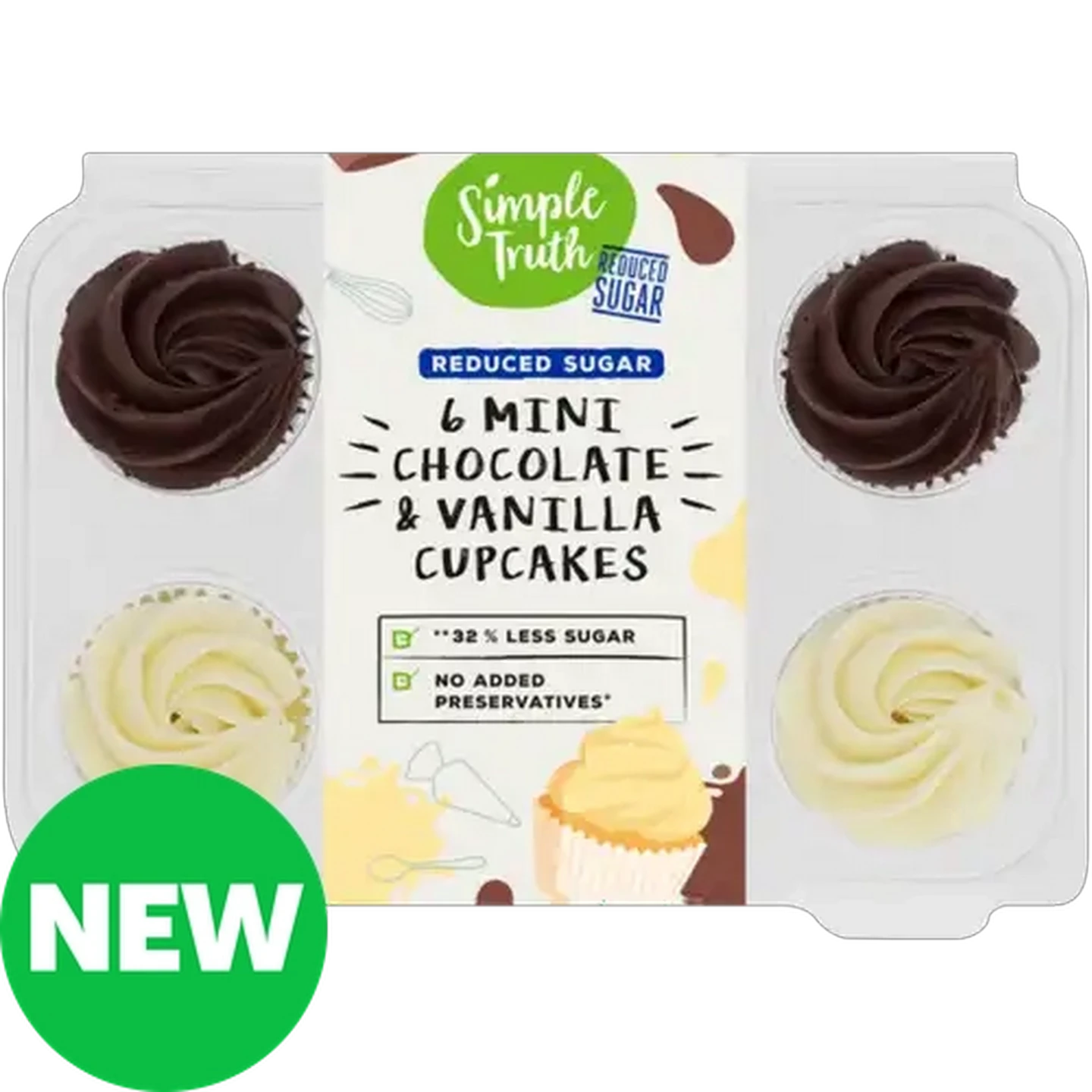 Image of Simple Truth Mini Reduced Sugar Cupcakes 6 Piece