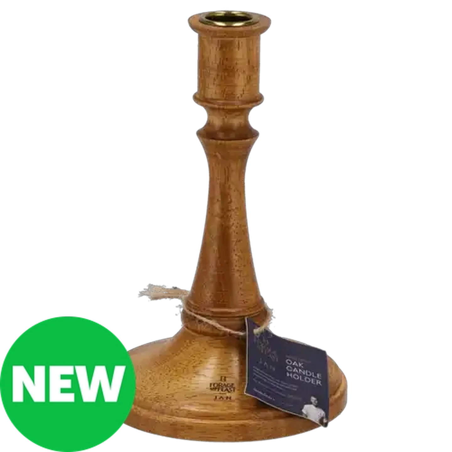 Image of Forage And Feast JAN Limited Edition Oak Wood Candle Holder 20cm