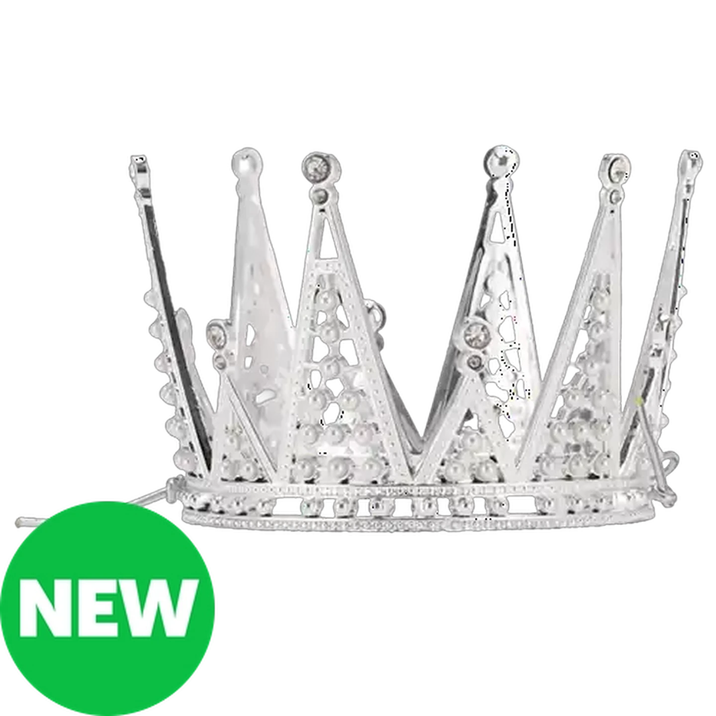 Image of Occasions Dress Up Silver Queen Plastic Crown