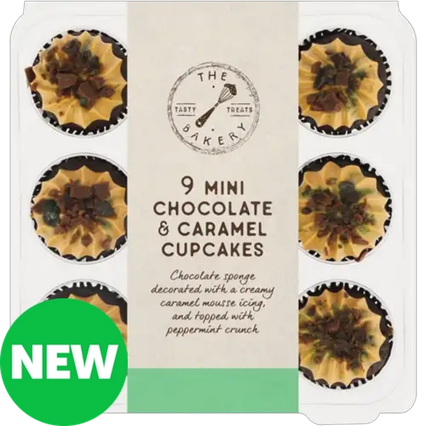 Image of The Bakery Luxury Peppermint Mini Cupcakes 9-Pack