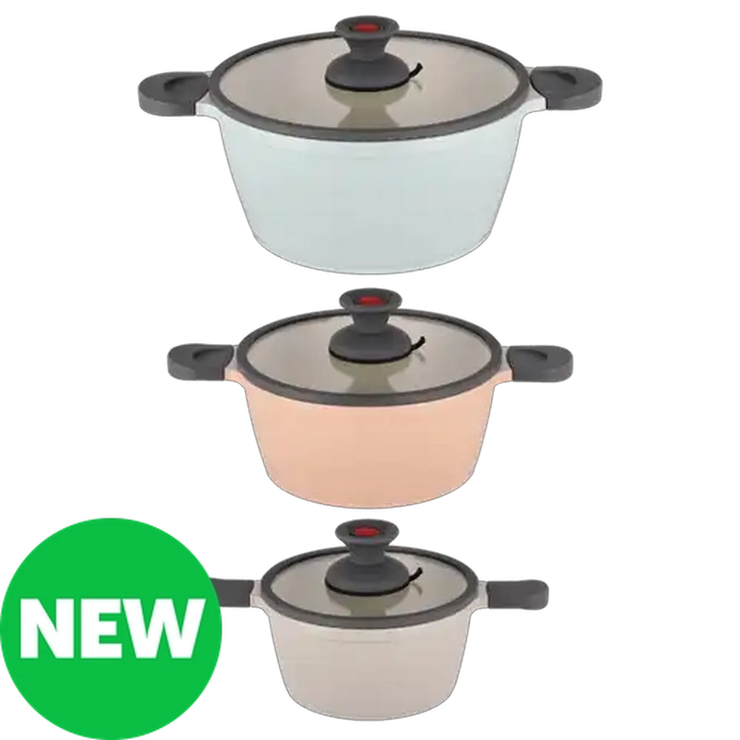 Image of Stackable Cast Aluminium Cookware Set 7-Piece