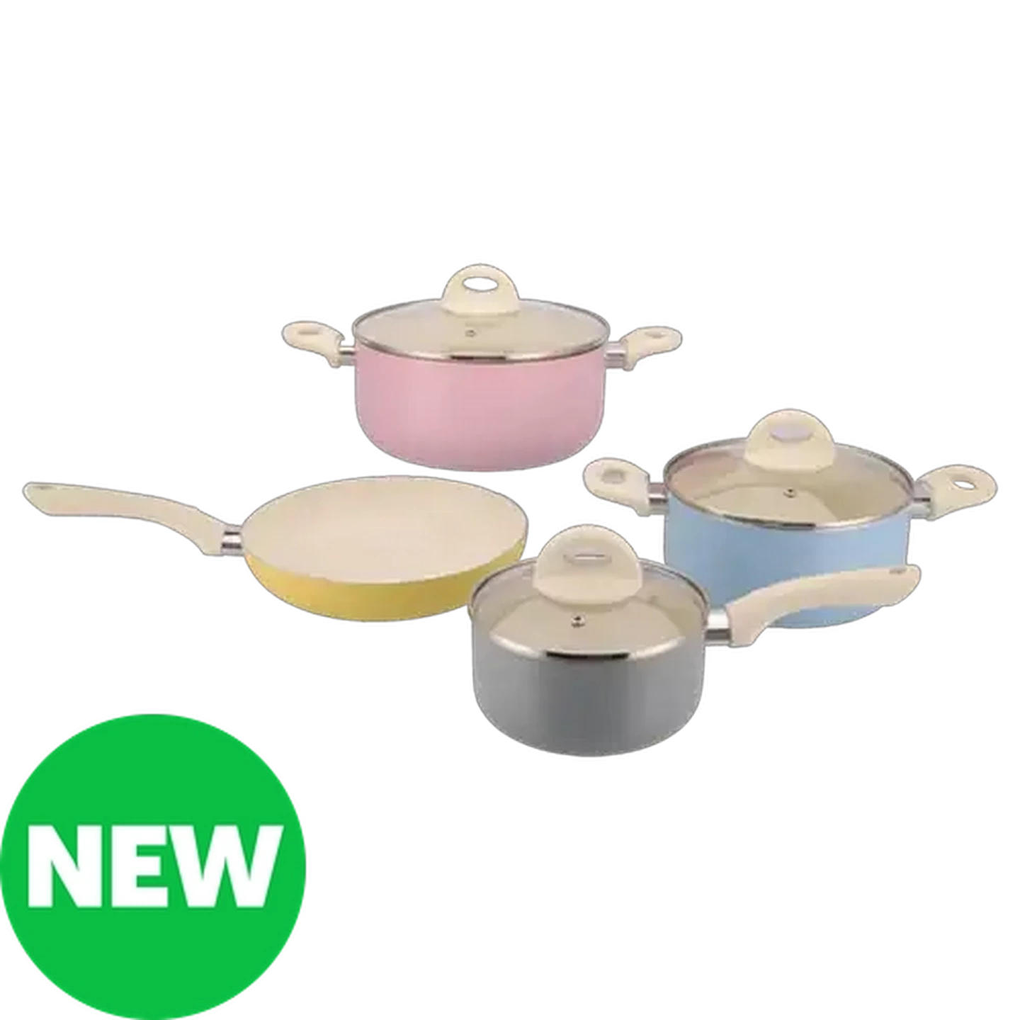 Image of Jolene Pressed Aluminium Cookware Set 7-Piece