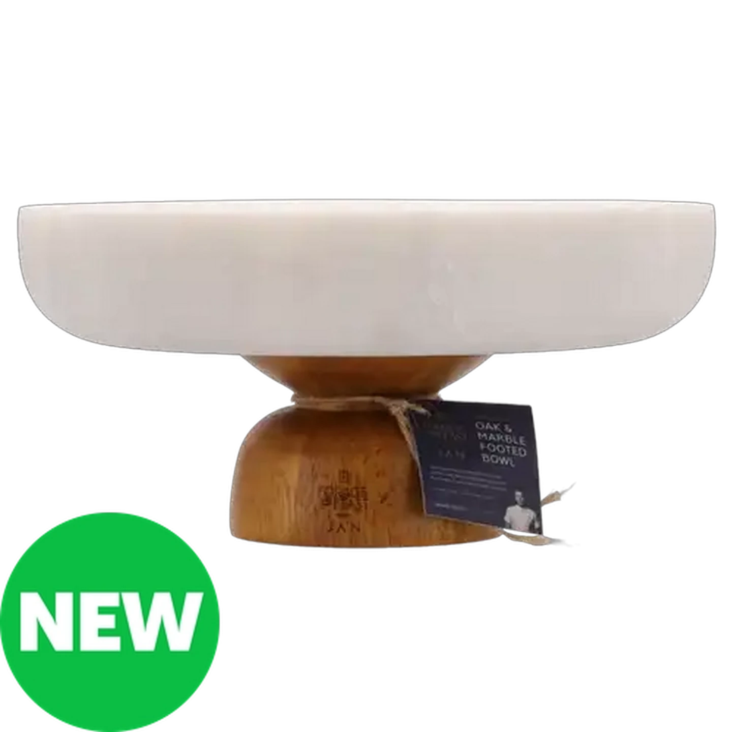 Image of Forage And Feast JAN Limited Edition Oak & Marble Fruit Footed Bowl 30cm
