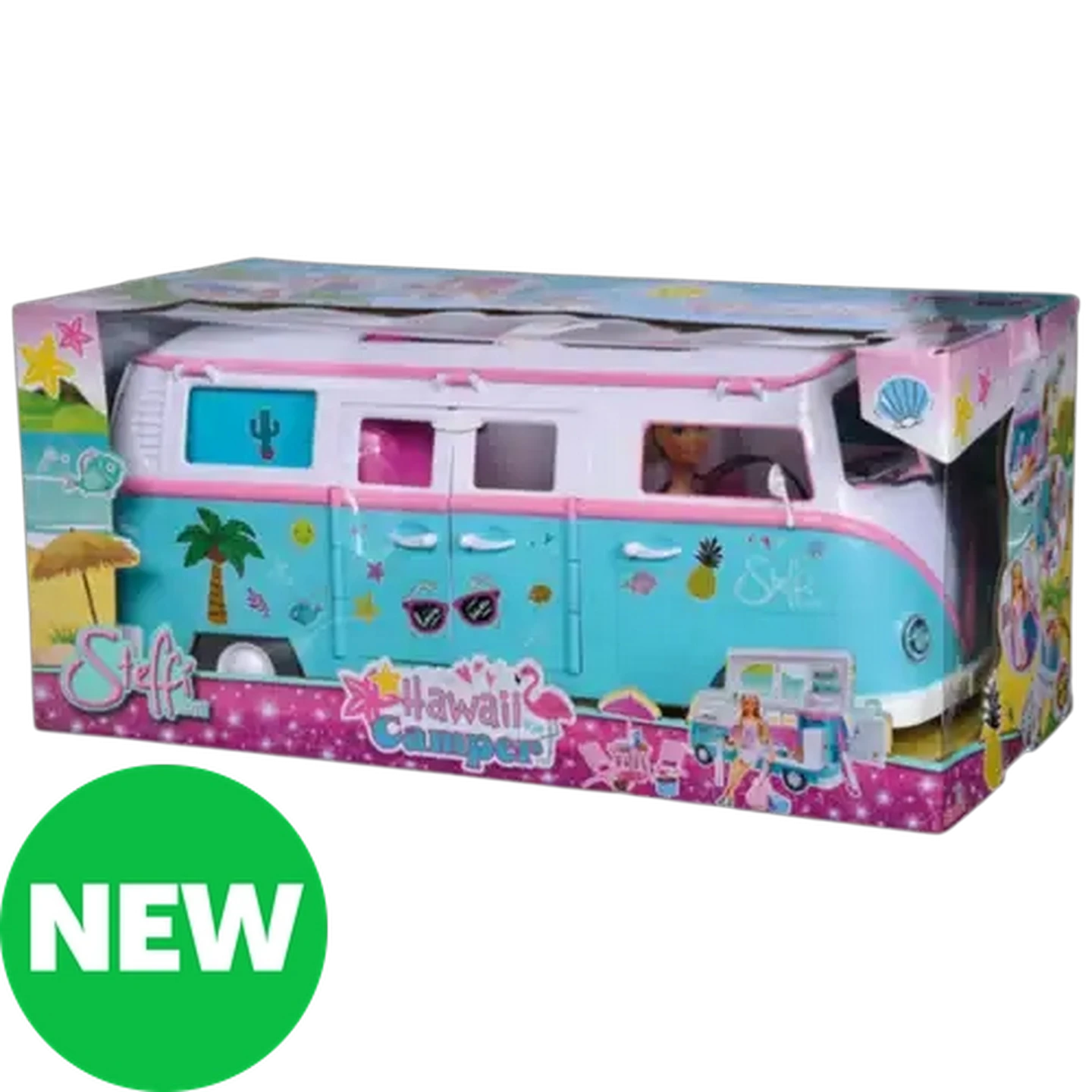 Image of Steffi LOVE Camper Van Hawaii Doll Vehicle Set