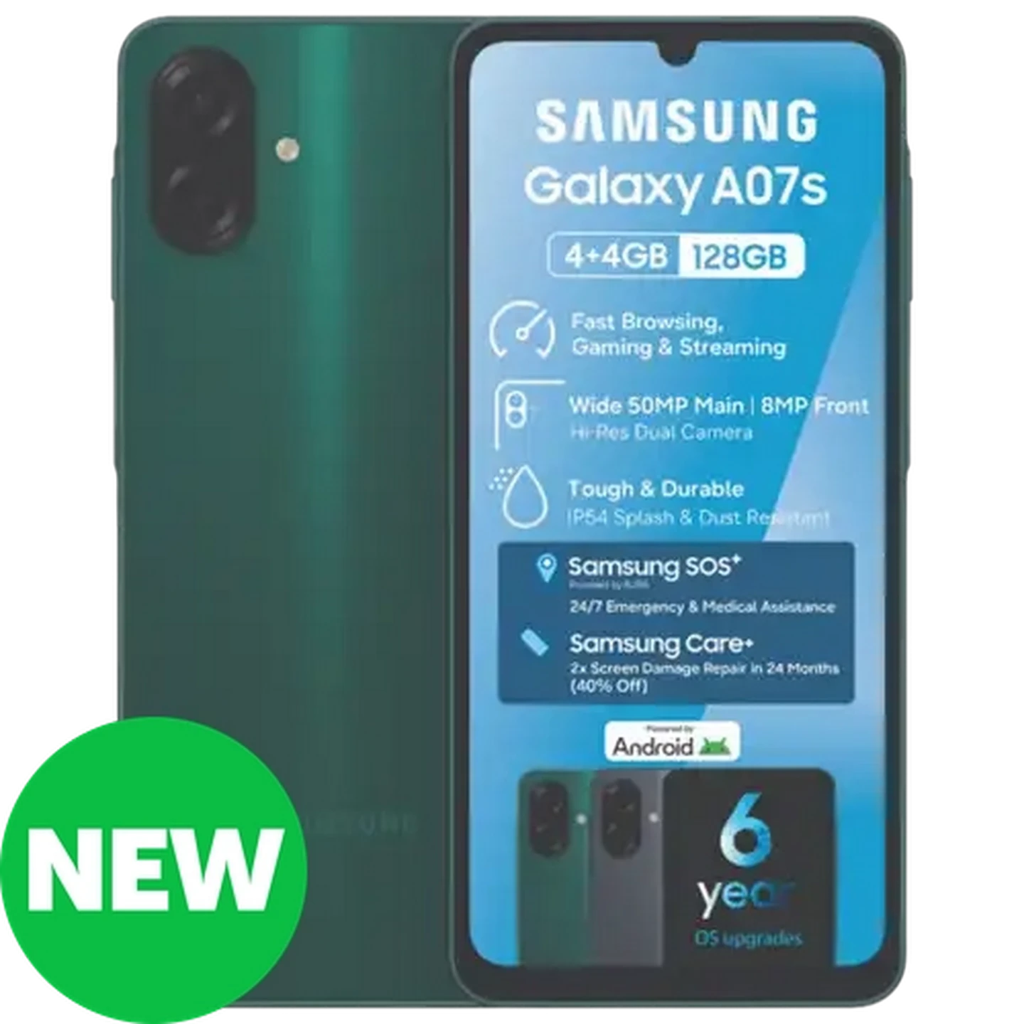 Image of Samsung Galaxy A07 Green Smartphone 128GB