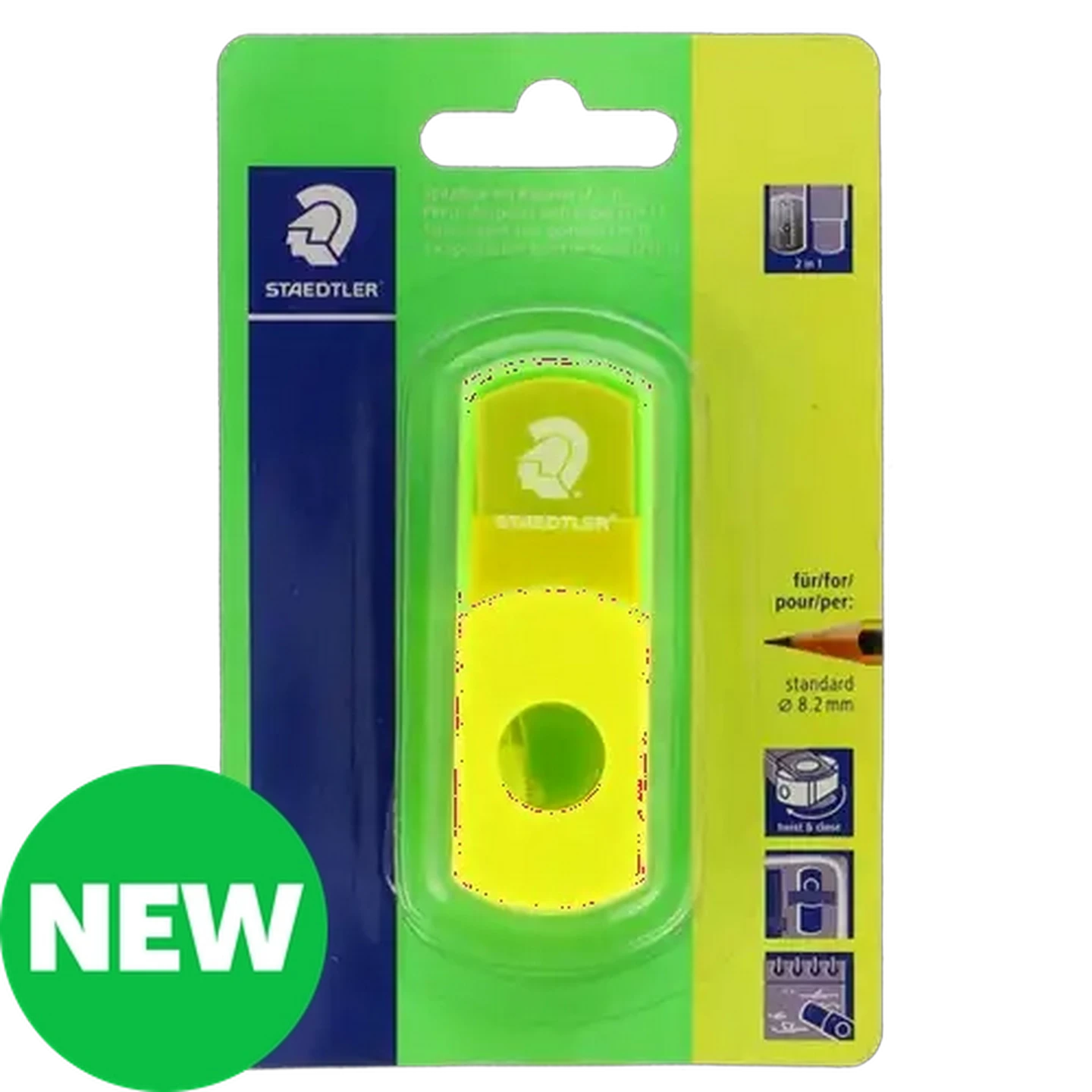 Image of Staedtler Yellow 2-in-1  Sharpener with Eraser