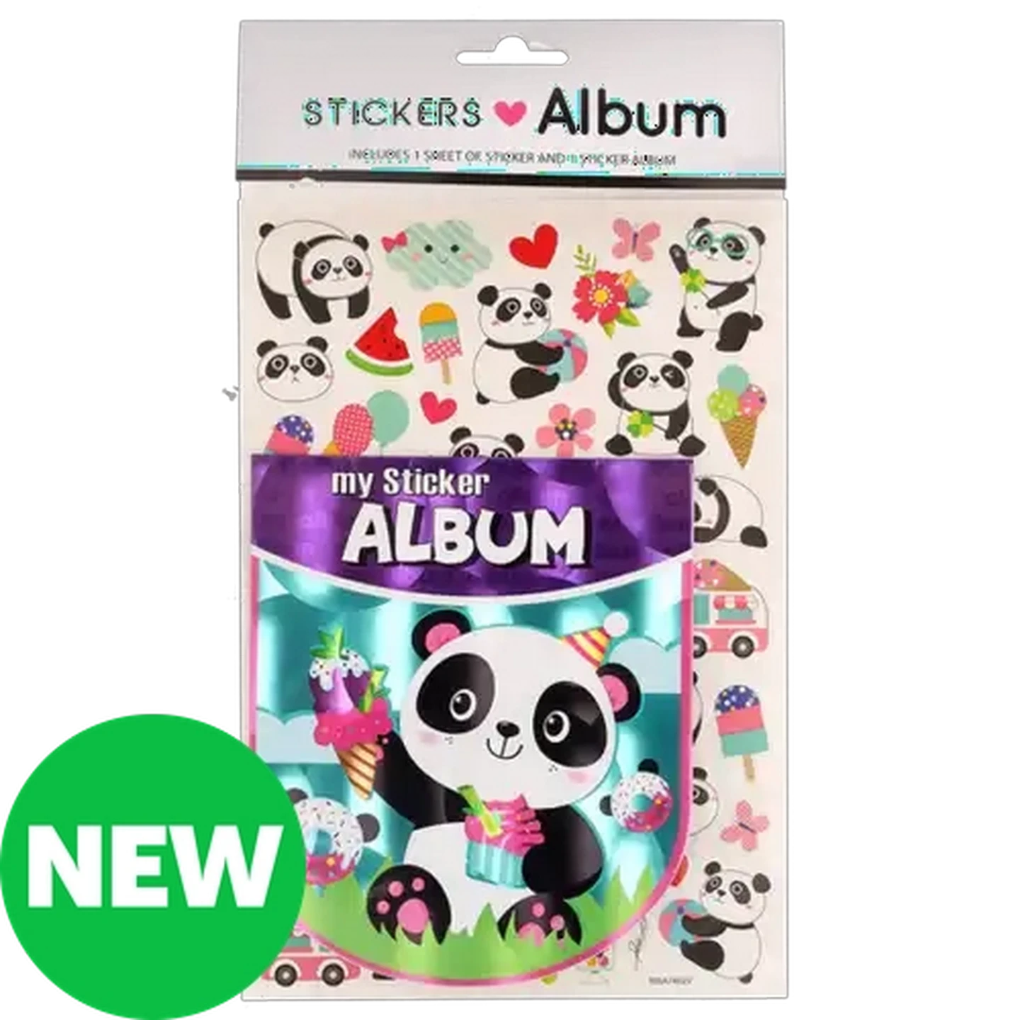 Image of Panda School Sparkle Sticker Album Set