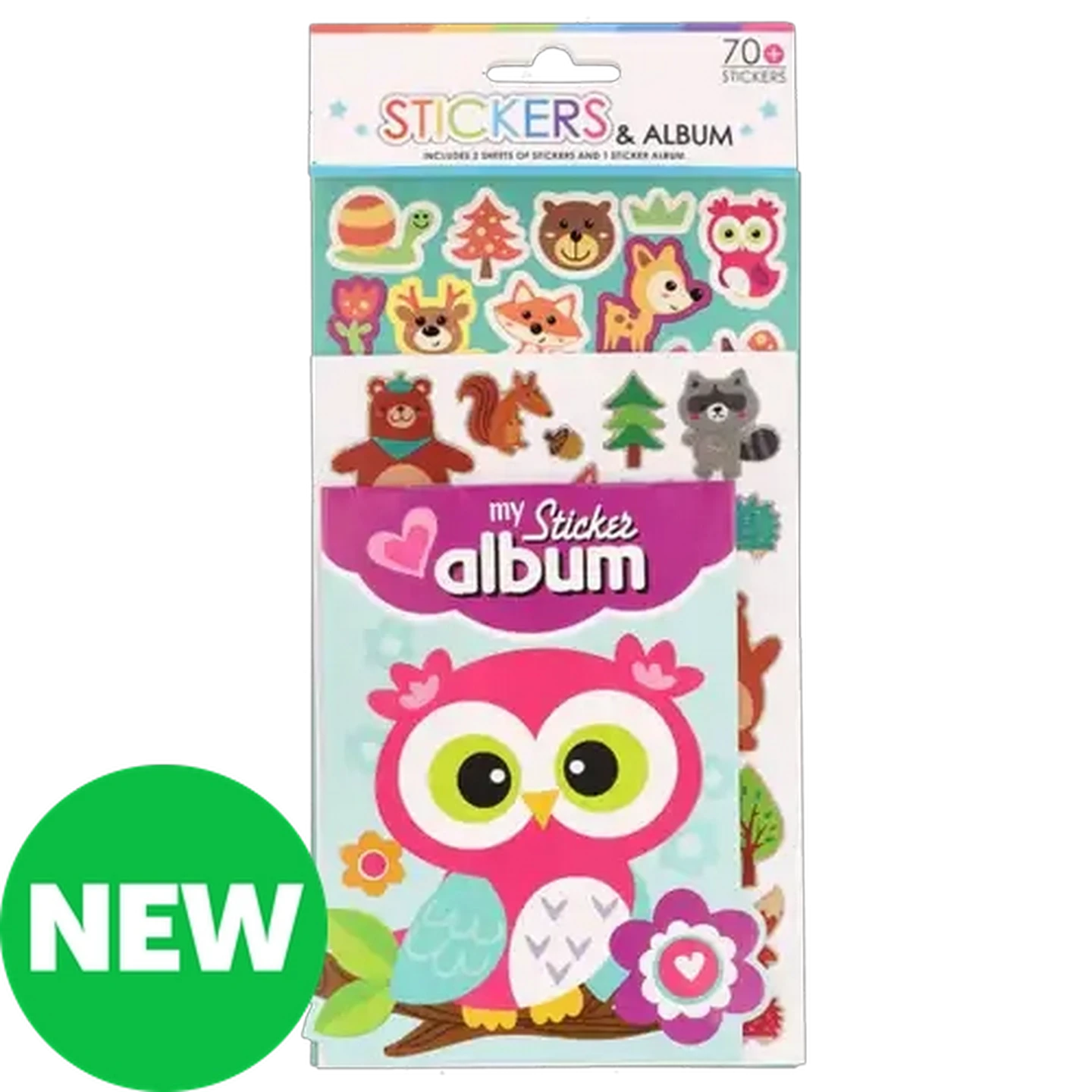 Image of Animal School Owl Sticker Album Set