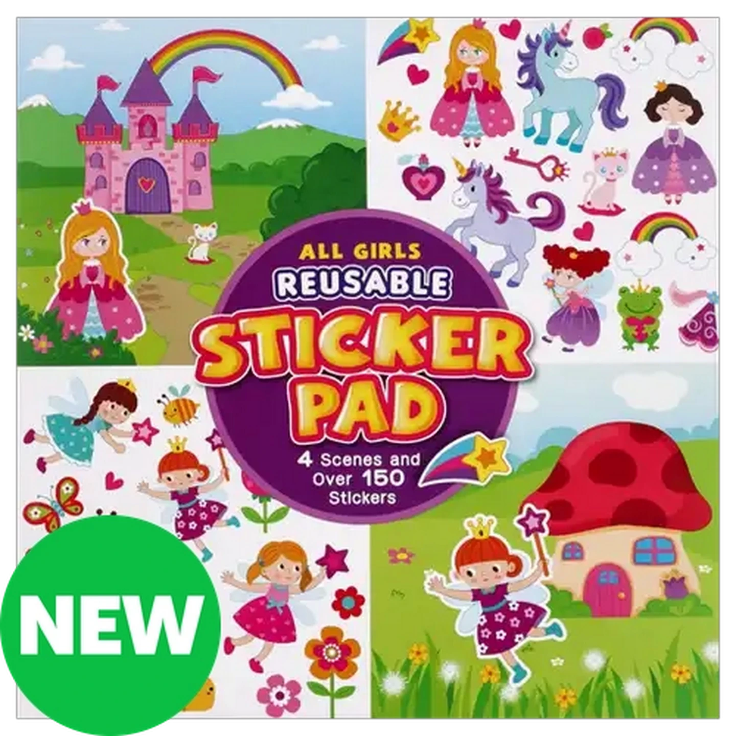 Image of All Girls Reusable School Sticker Pad Set